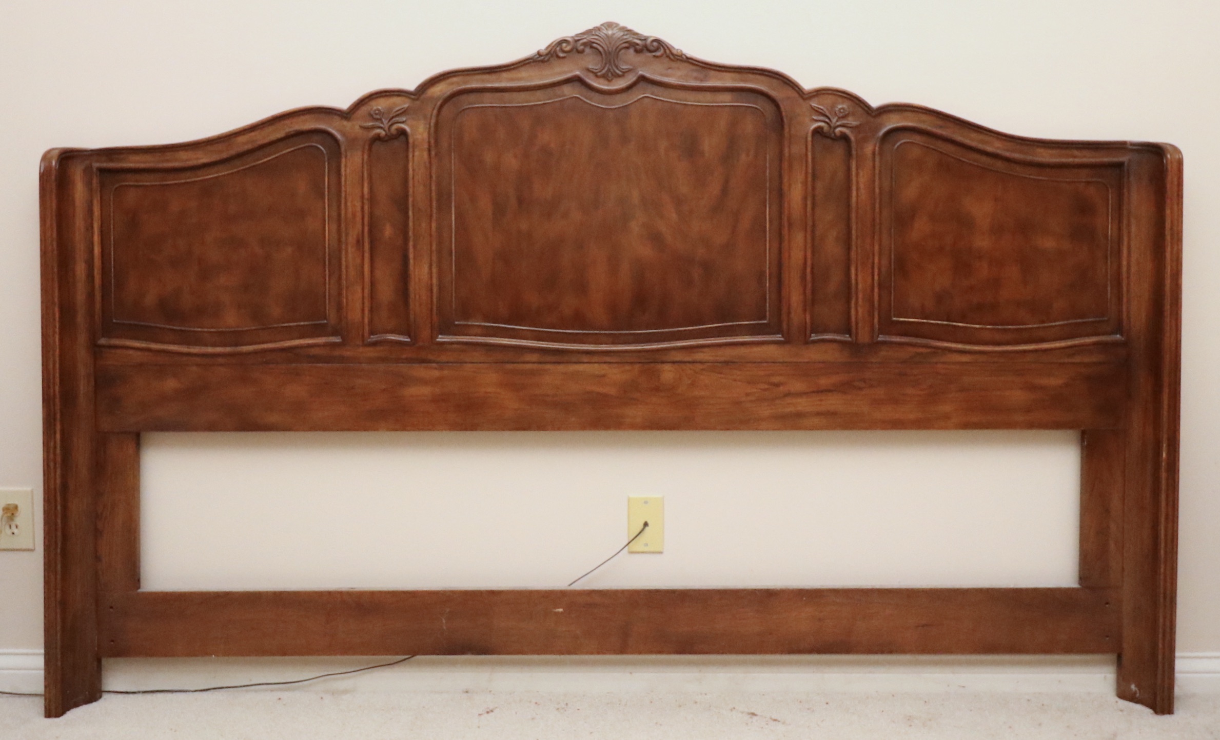 Drexel Heritage "Old Continent" Walnut King Headboard and Nightstands