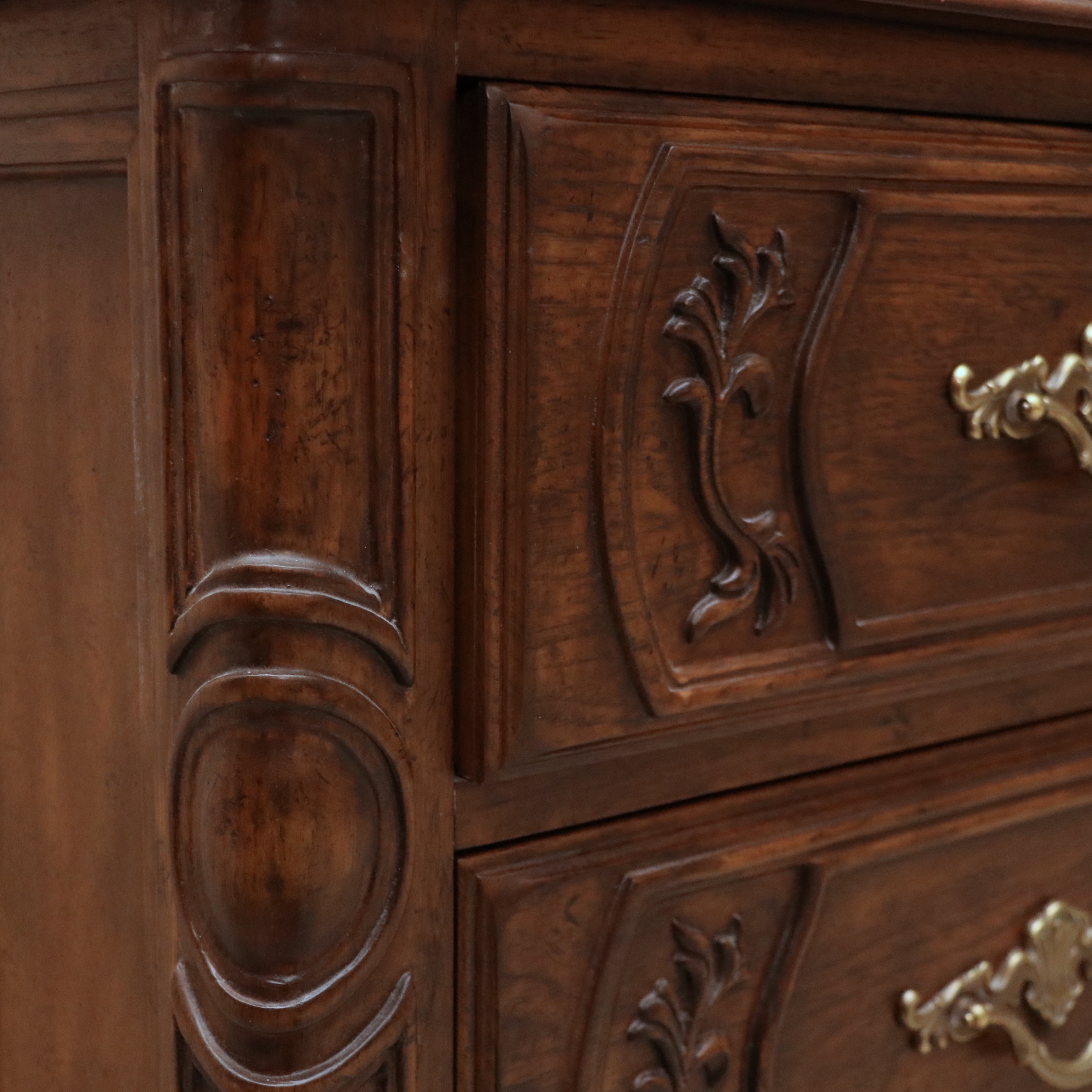 Drexel Heritage "Old Continent" Walnut Dresser with a Trifold Mirror