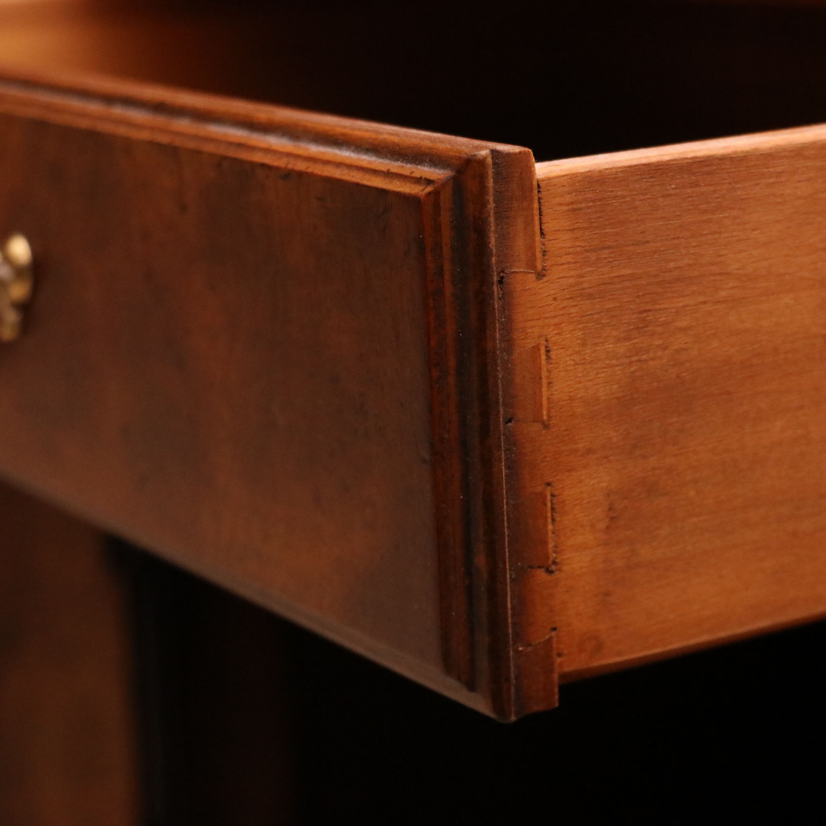 Drexel Heritage "Old Continent" Walnut King Headboard and Nightstands