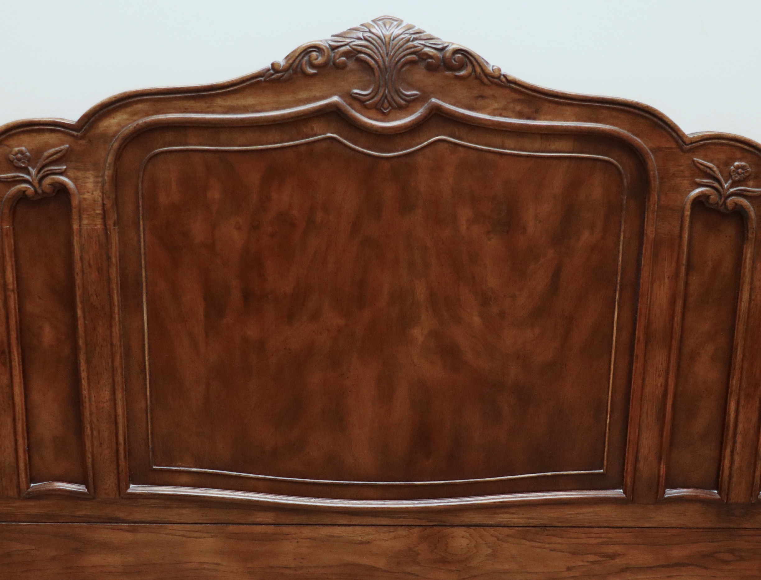 Drexel Heritage "Old Continent" Walnut King Headboard and Nightstands