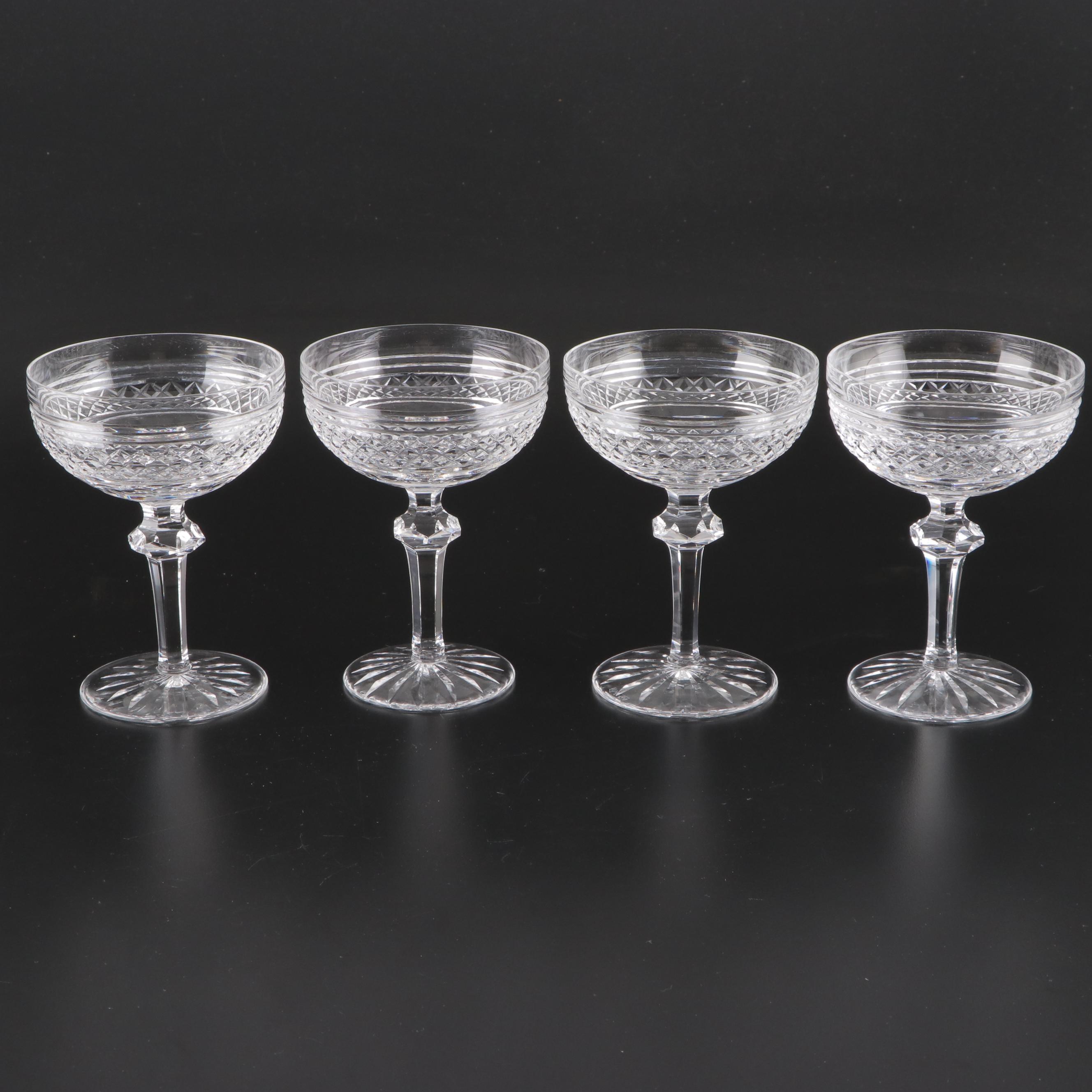 Waterford "Castletown" Crystal Champagne Coupes, 1968-2017