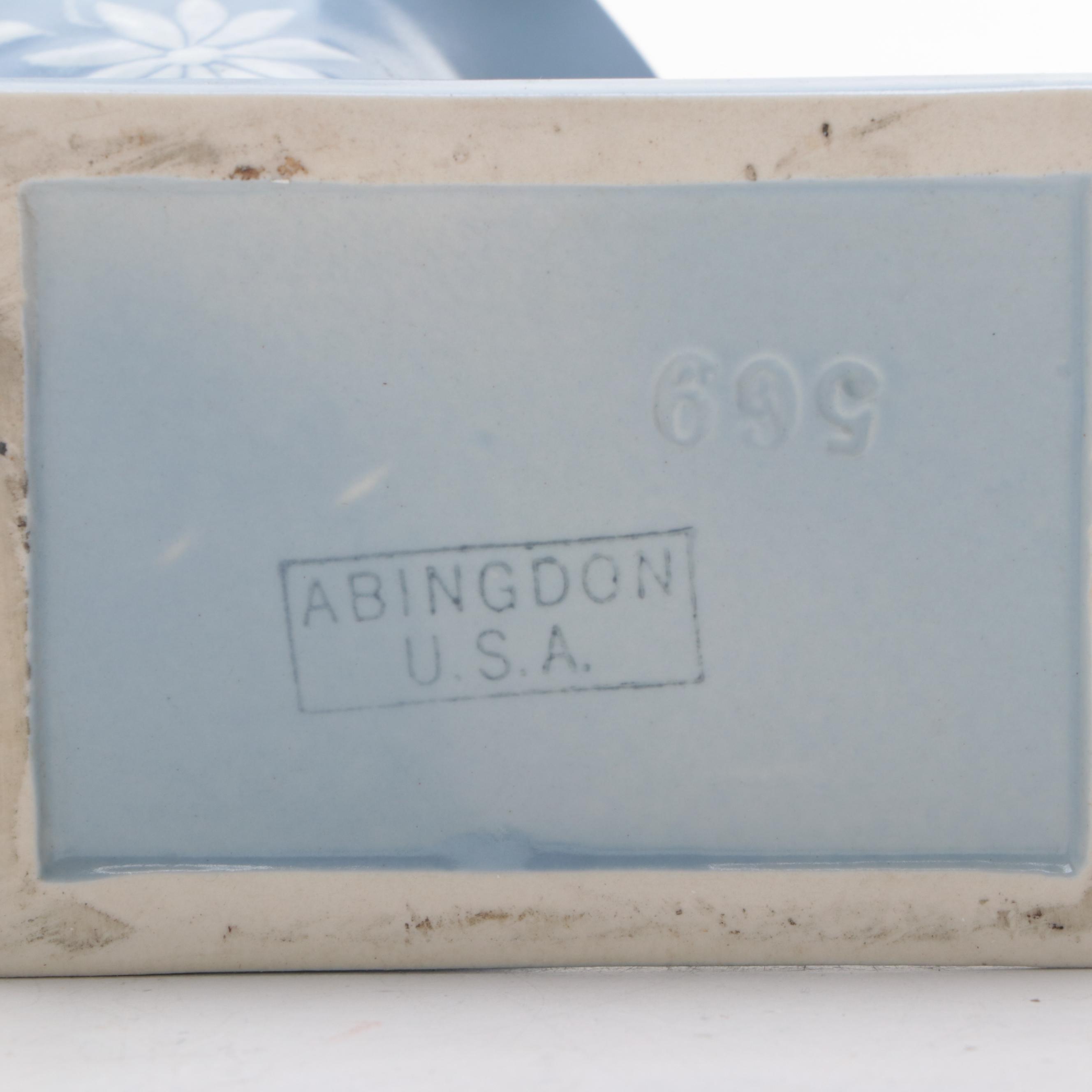 Abingdon Pottery Art Deco Style Cornucopia Vases, Mid-20th Century