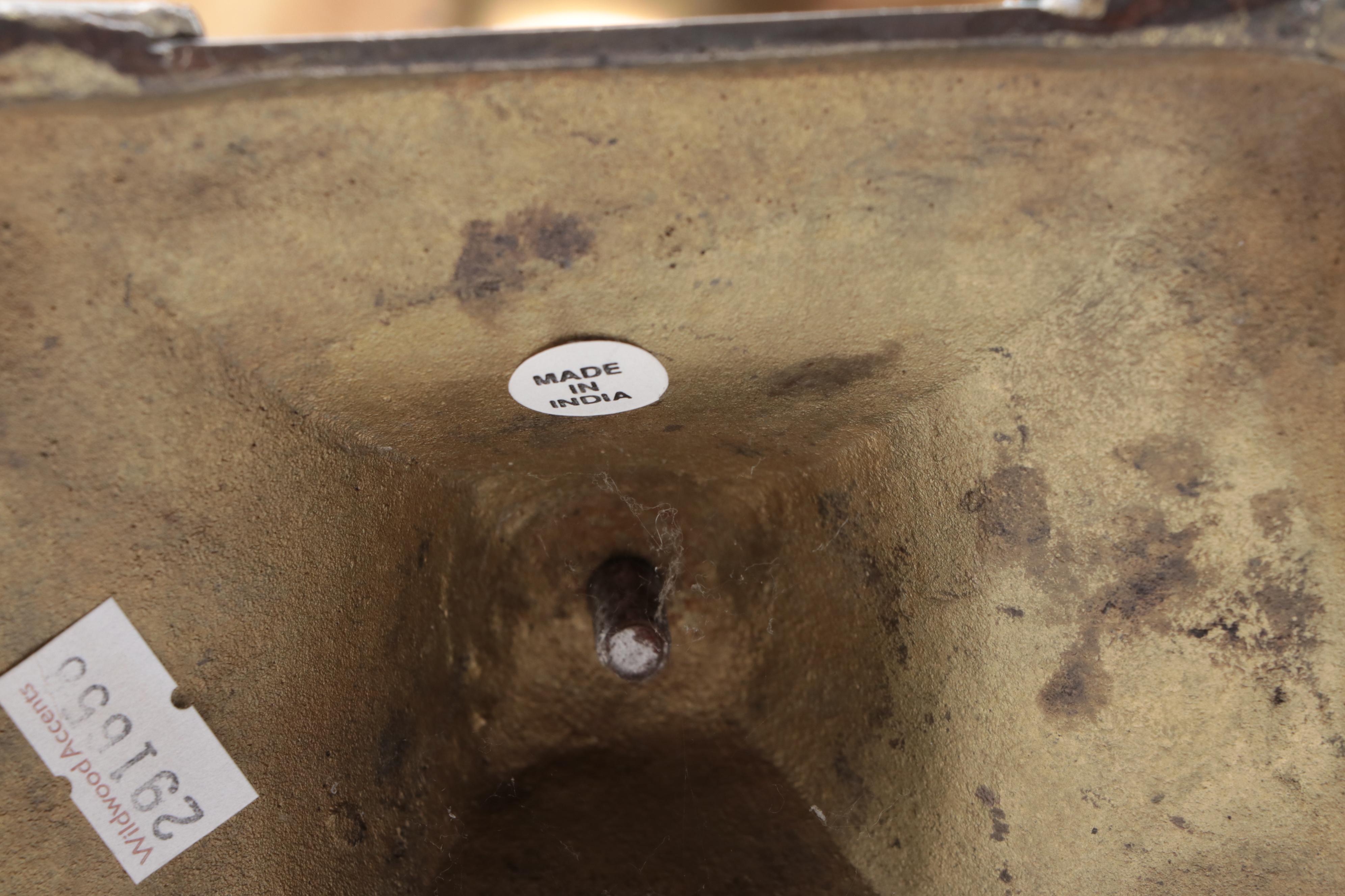 Wildwood Accents Cast Brass and Metal Floral Candlesticks