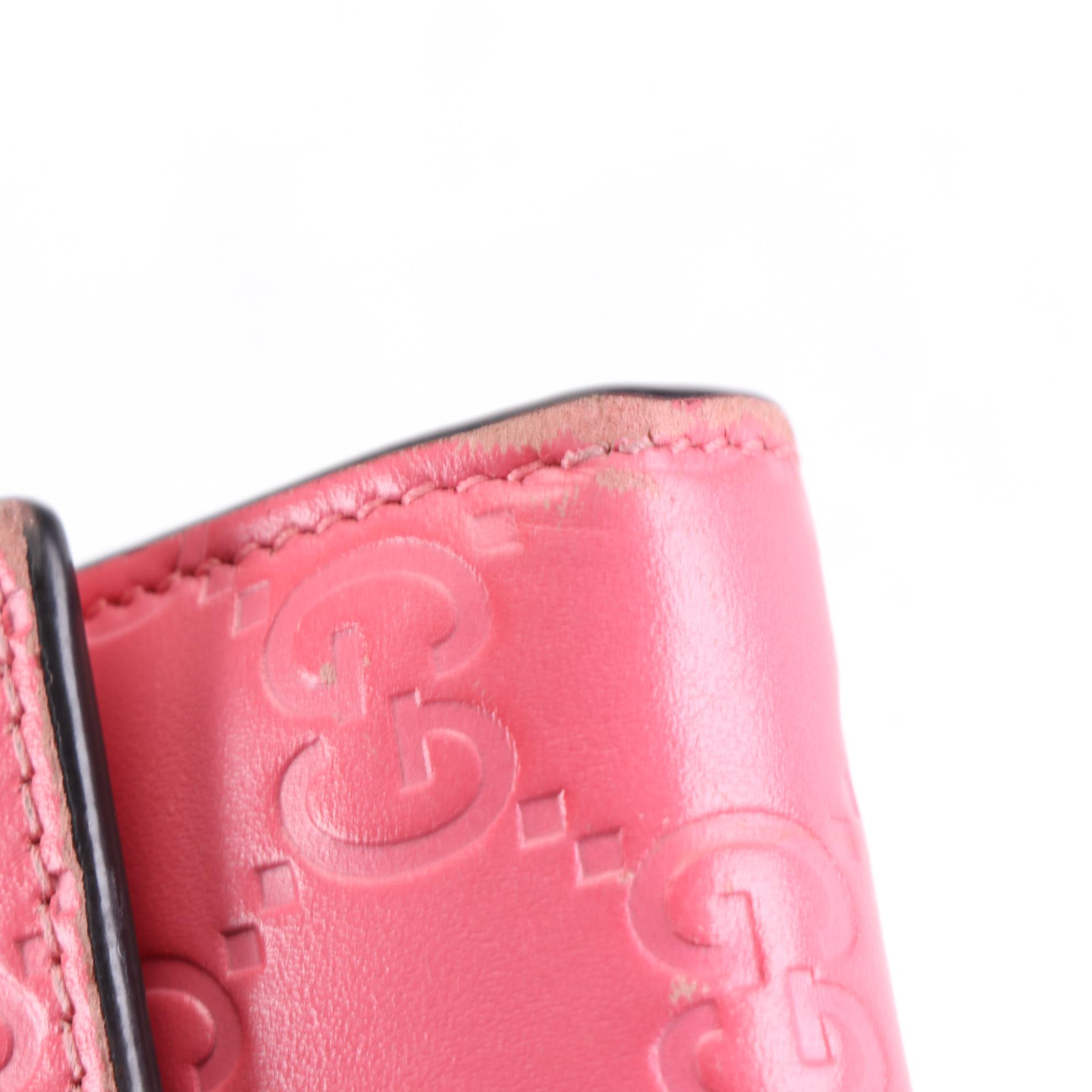 Gucci Continental Wallet in Pink Guccissima Leather