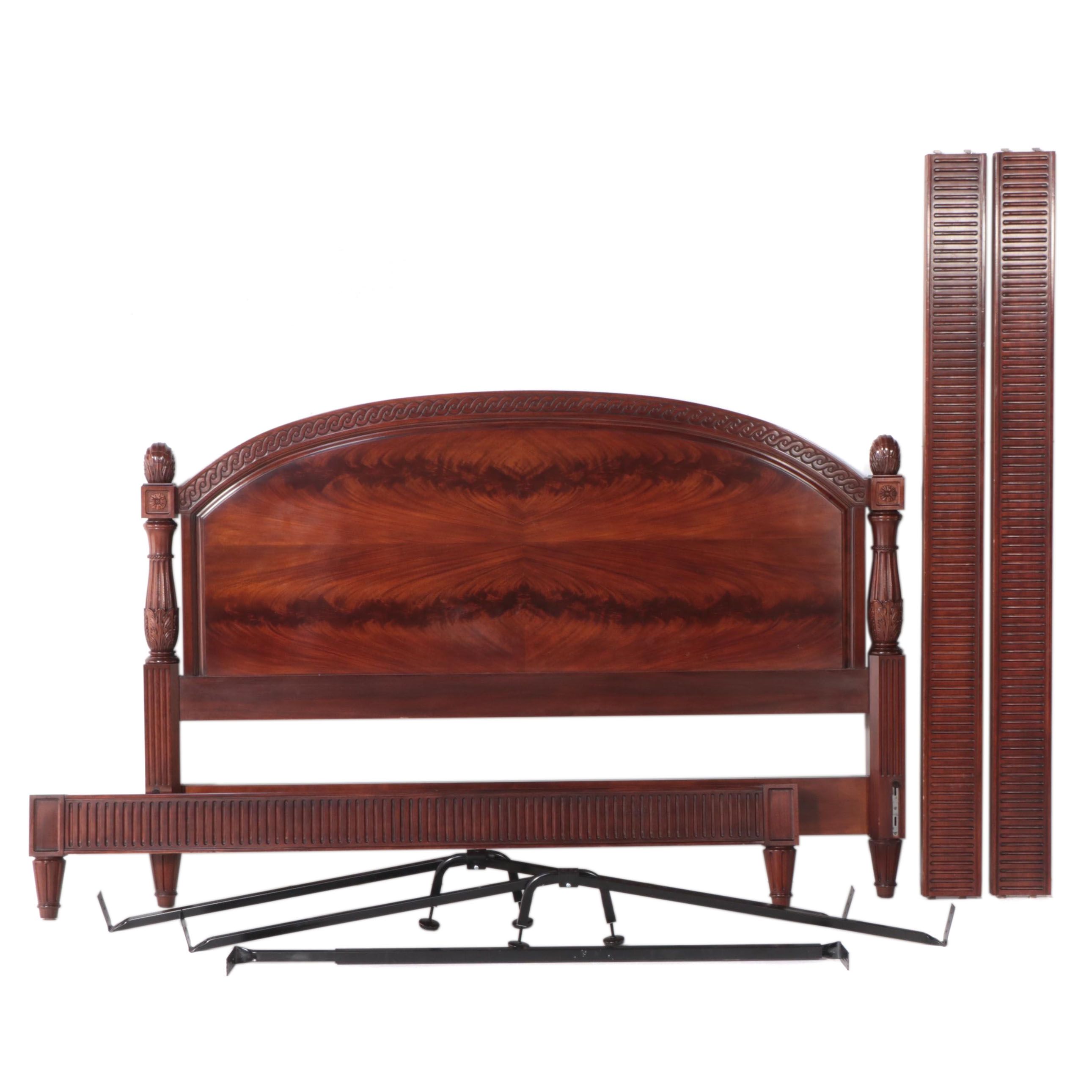 Henkel Harris Figured Mahogany King Size Bed Frame