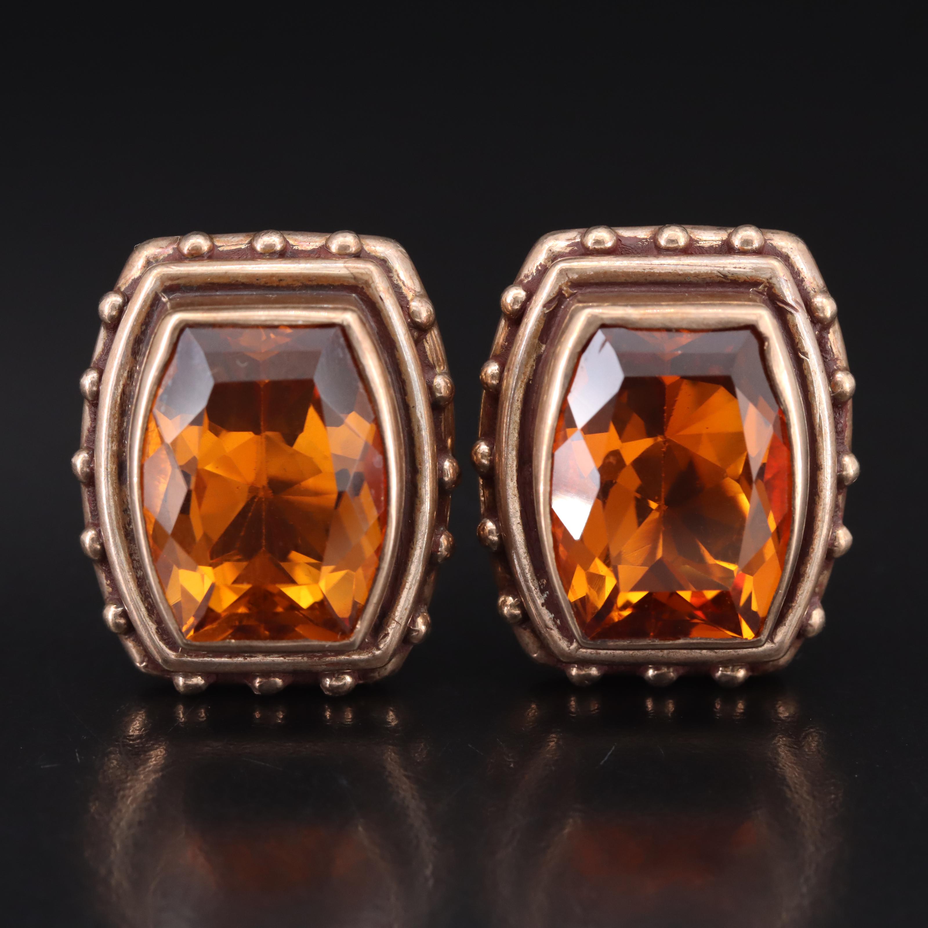 Stephen Dweck Citrine Button Earrings