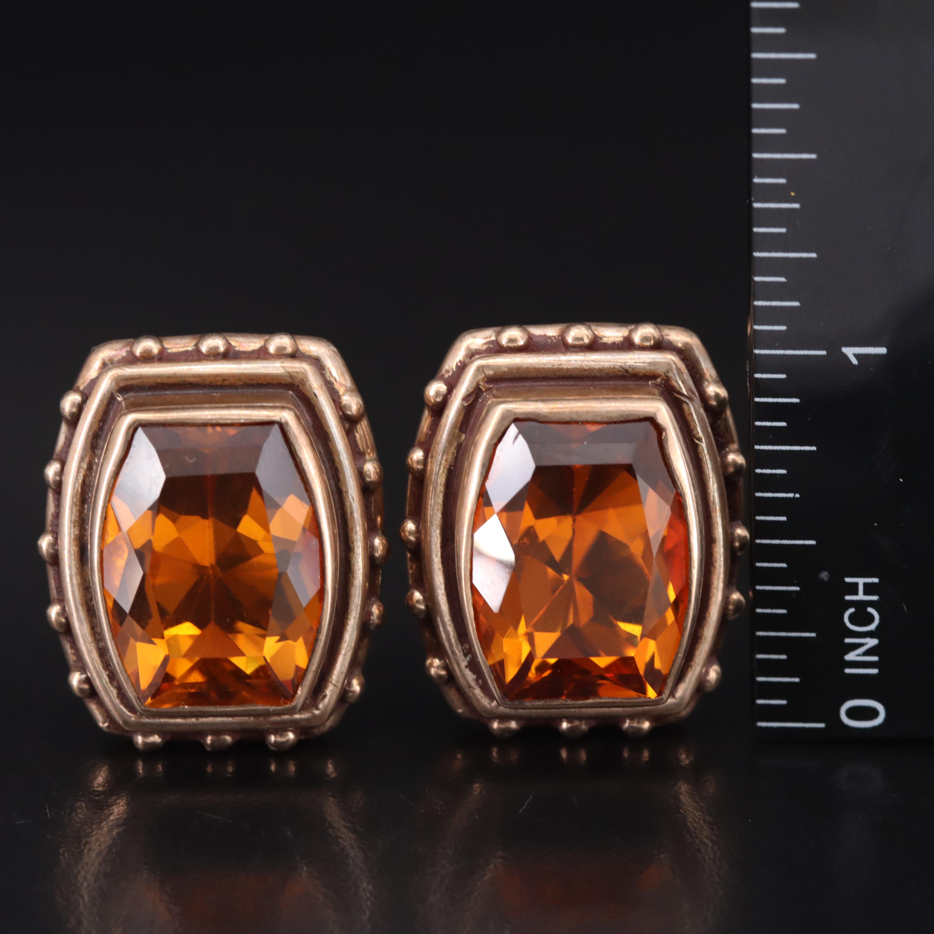 Stephen Dweck Citrine Button Earrings