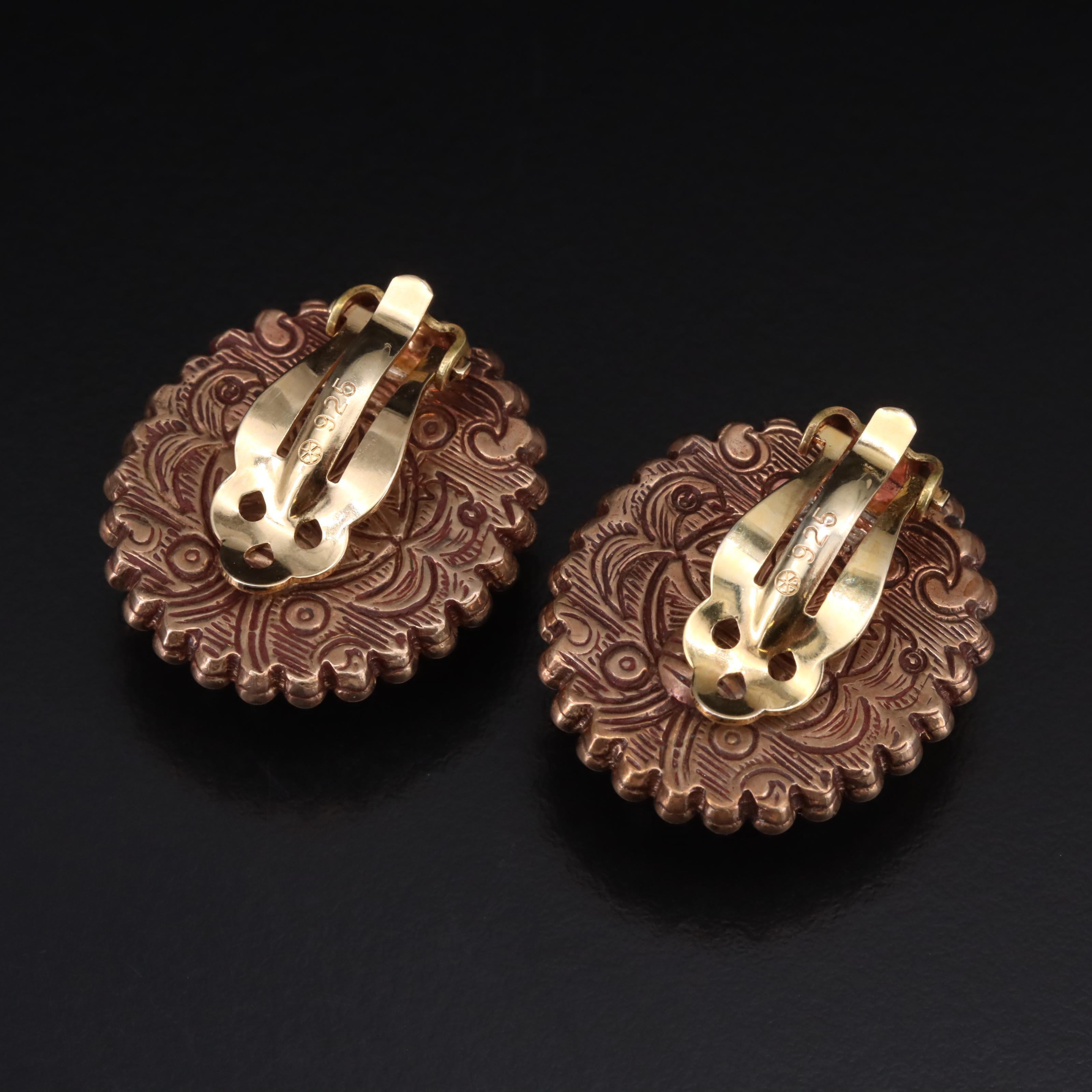 Stephen Dweck Copper Quartz Flower Earrings