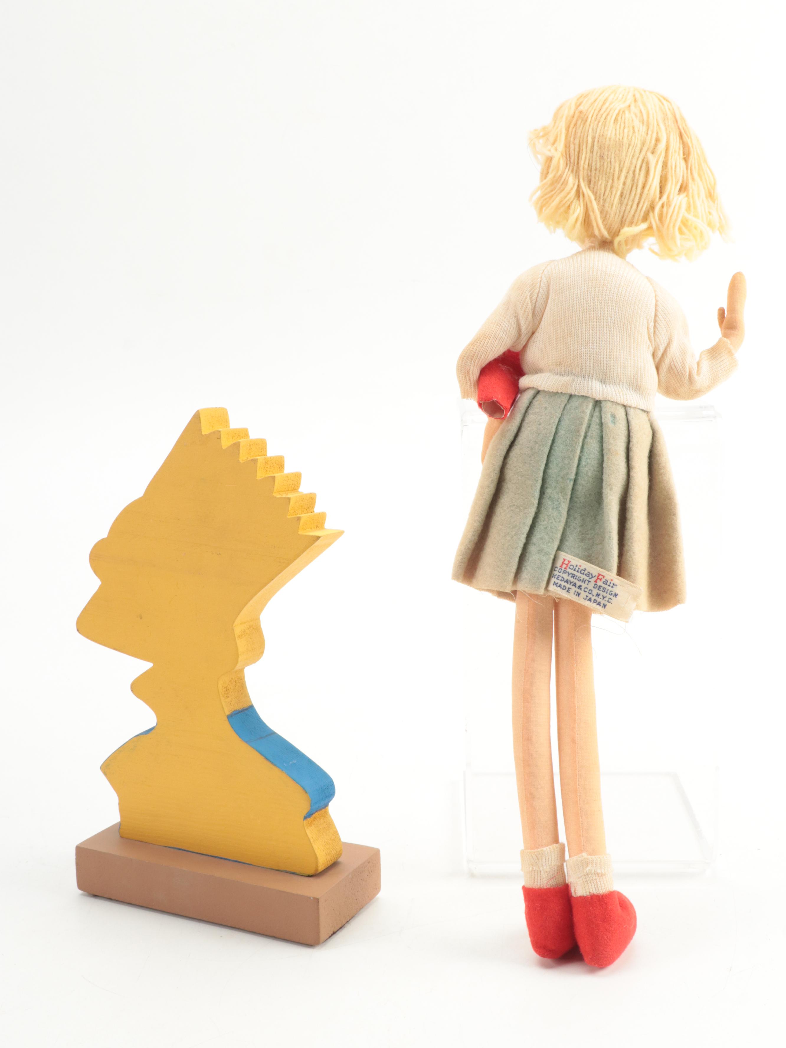 Mattel Barbie No. 850 with Other Dolls, Accessories and Bart Simpson Figure