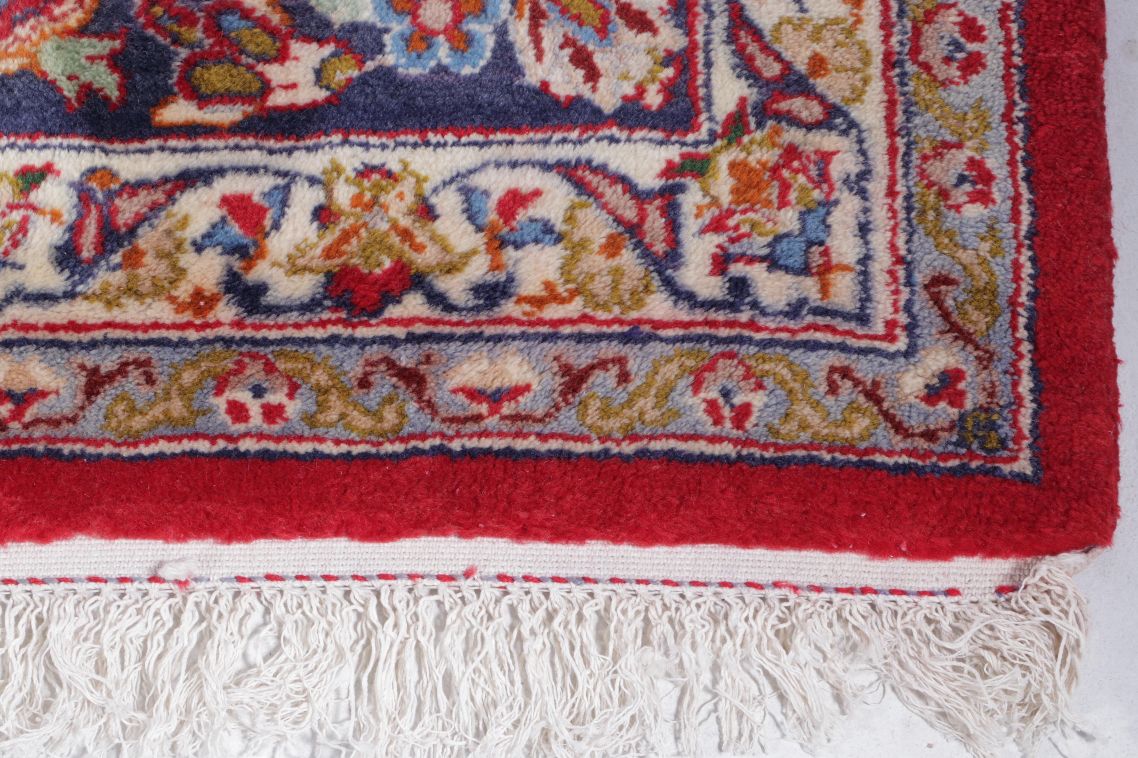 10'7 x 16'5 Hand-Knotted Persian Kashan Room Sized Rug