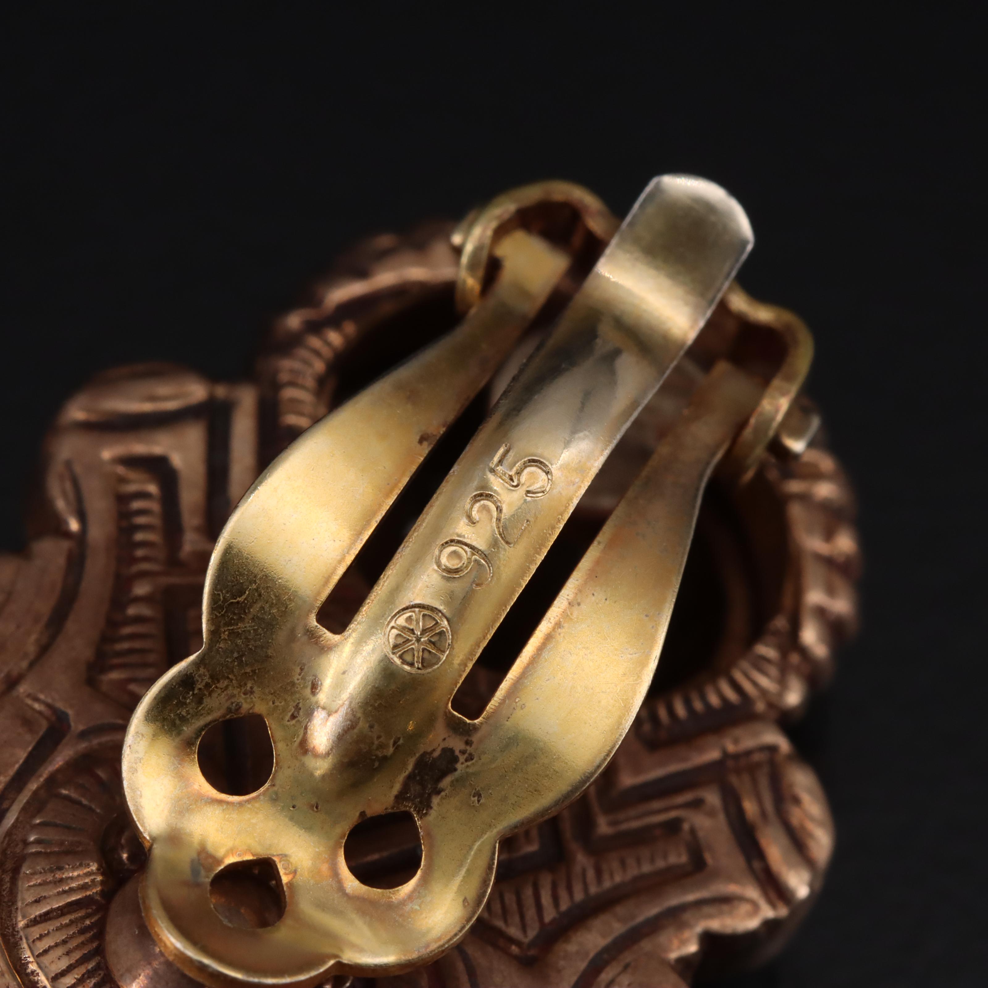 Stephen Dweck Copper Citrine, Mother-of-Pearl, Quartz and Pearl Earrings