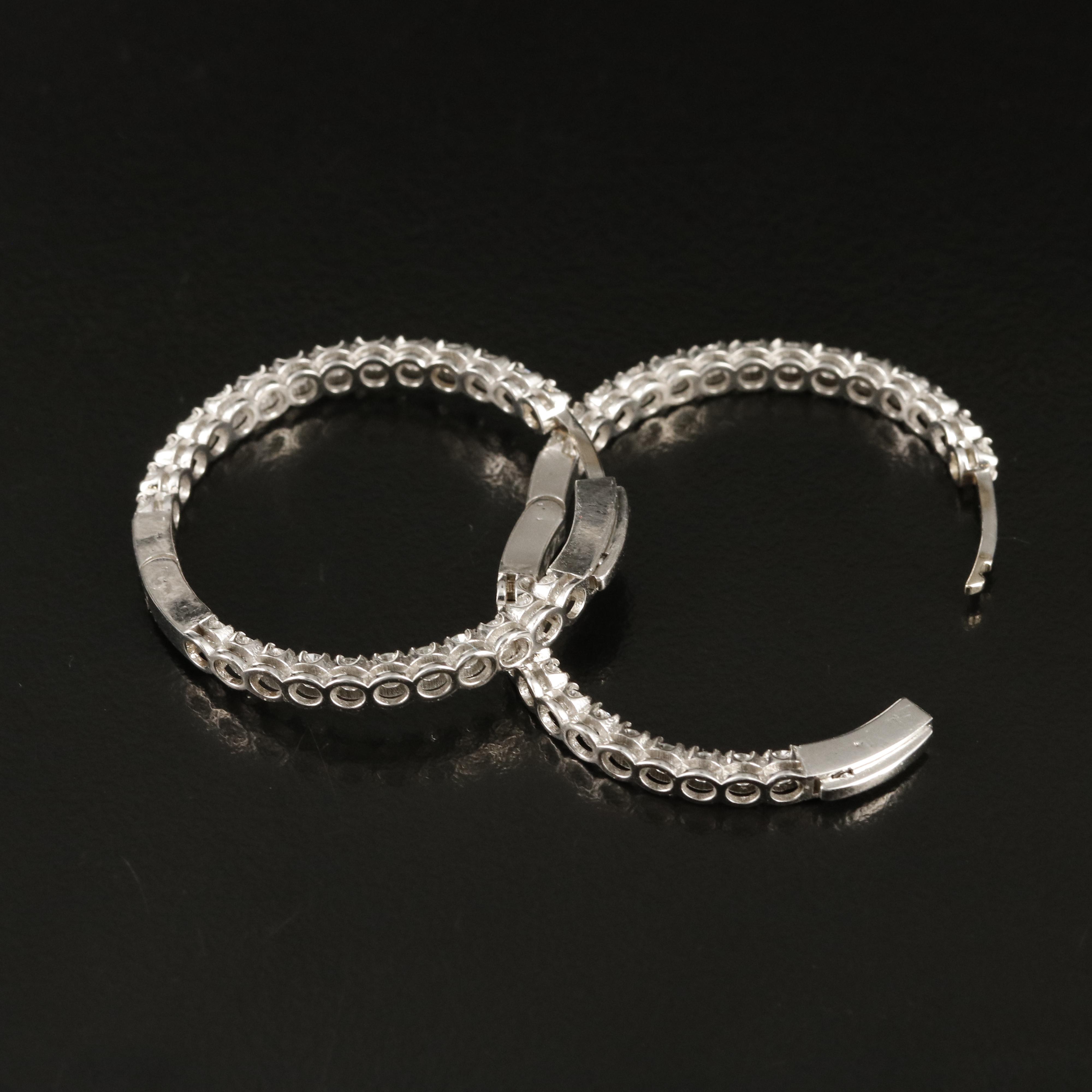 14K 1.57 CTW Diamond Inside Out Hoop Earrings
