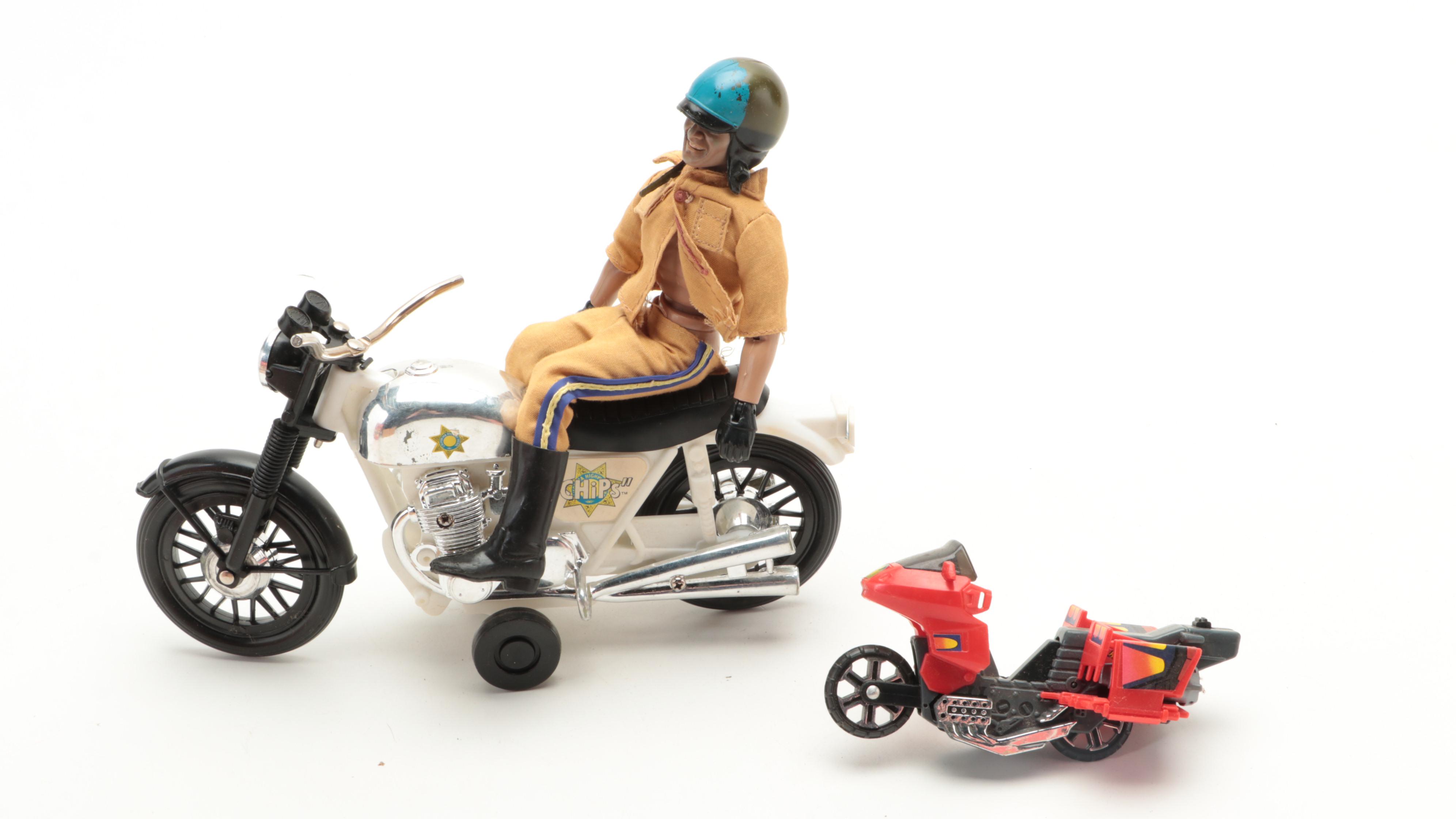 CHiPS Free Wheeling Motorcycle and Mask Trucks