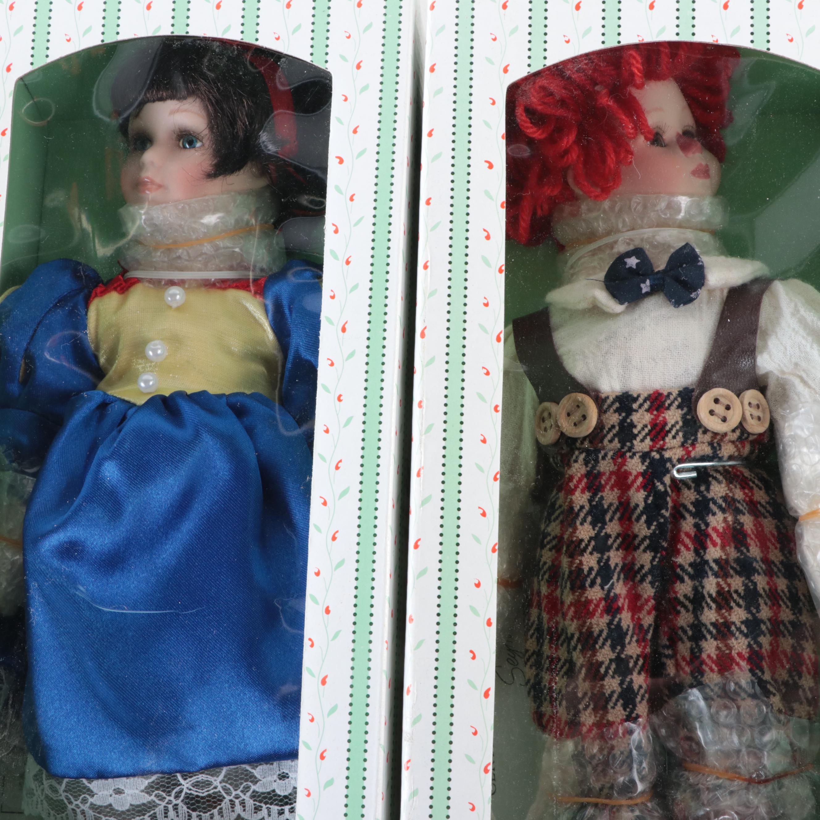 Seymour Mann "Storybook Tiny Tots" Porcelain Limited Edition Dolls