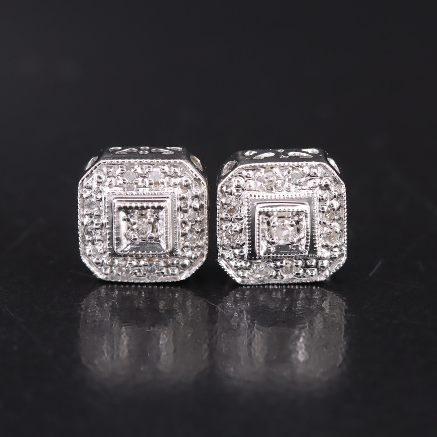 10K 0.11 CTW Diamond Stud Earrings