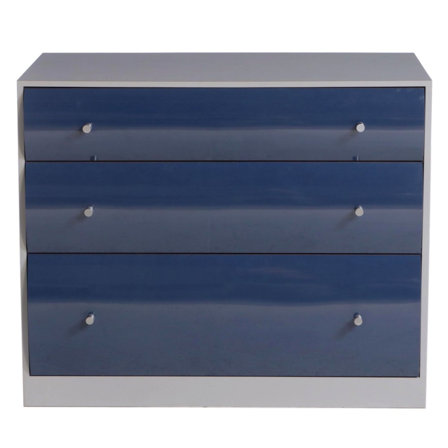 Post Modernist Laminate Three-Drawer Chest, Late 20th Century