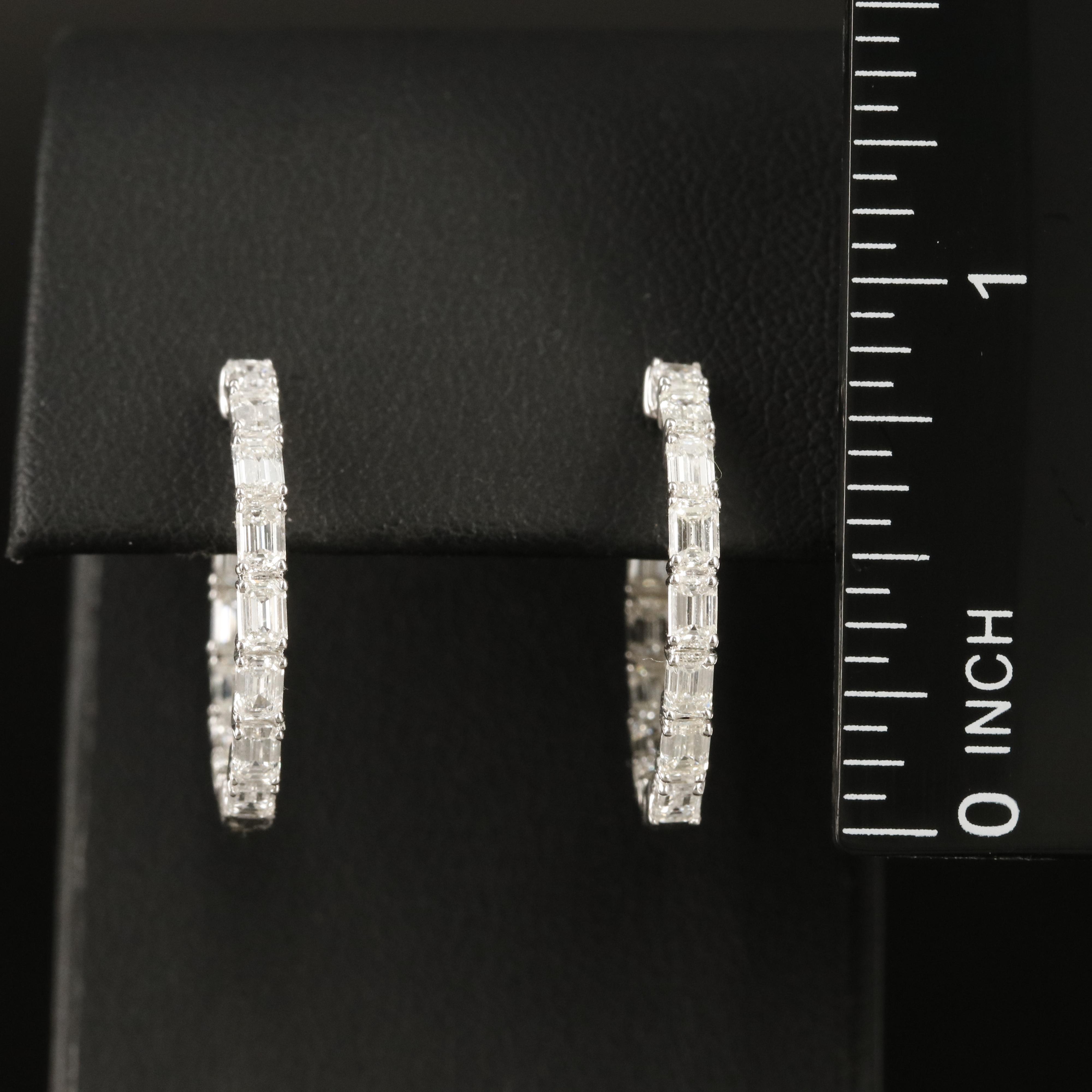 14K 2.88 CTW Diamond Inside Out Hoop Earrings