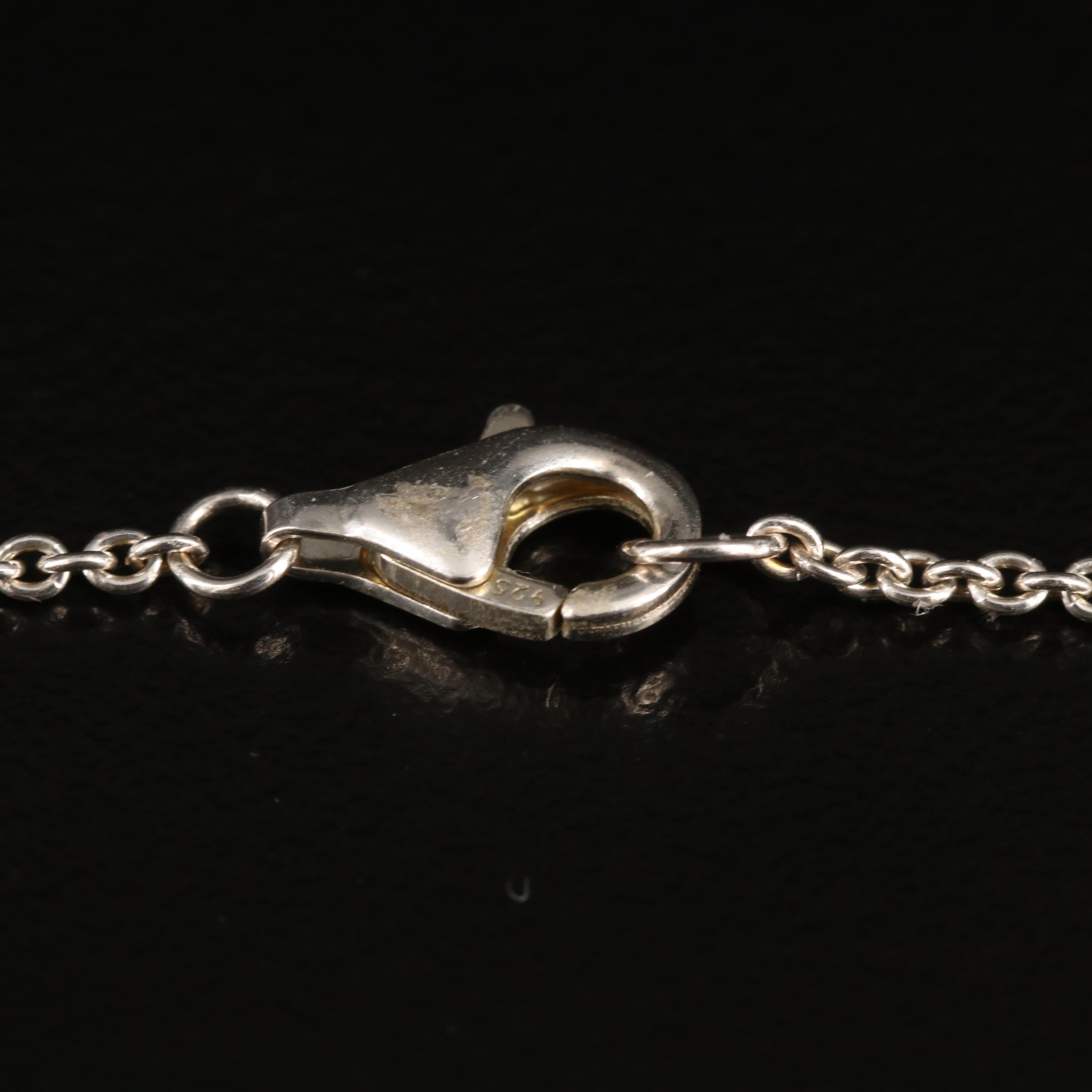 Sterling Cubic Zirconia Daisy "Y" Necklace