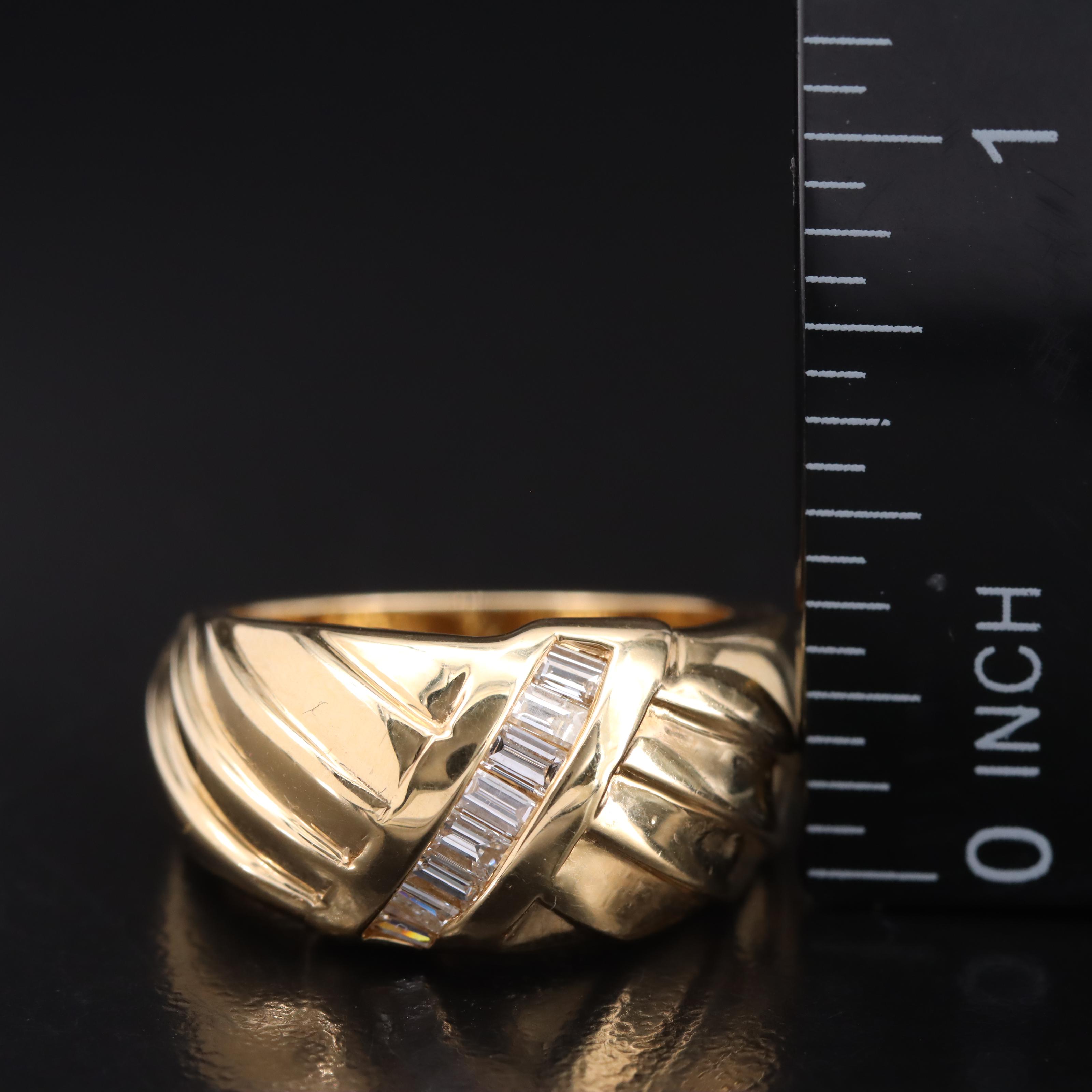 14K 0.32 CTW Diamond Crossover Ring