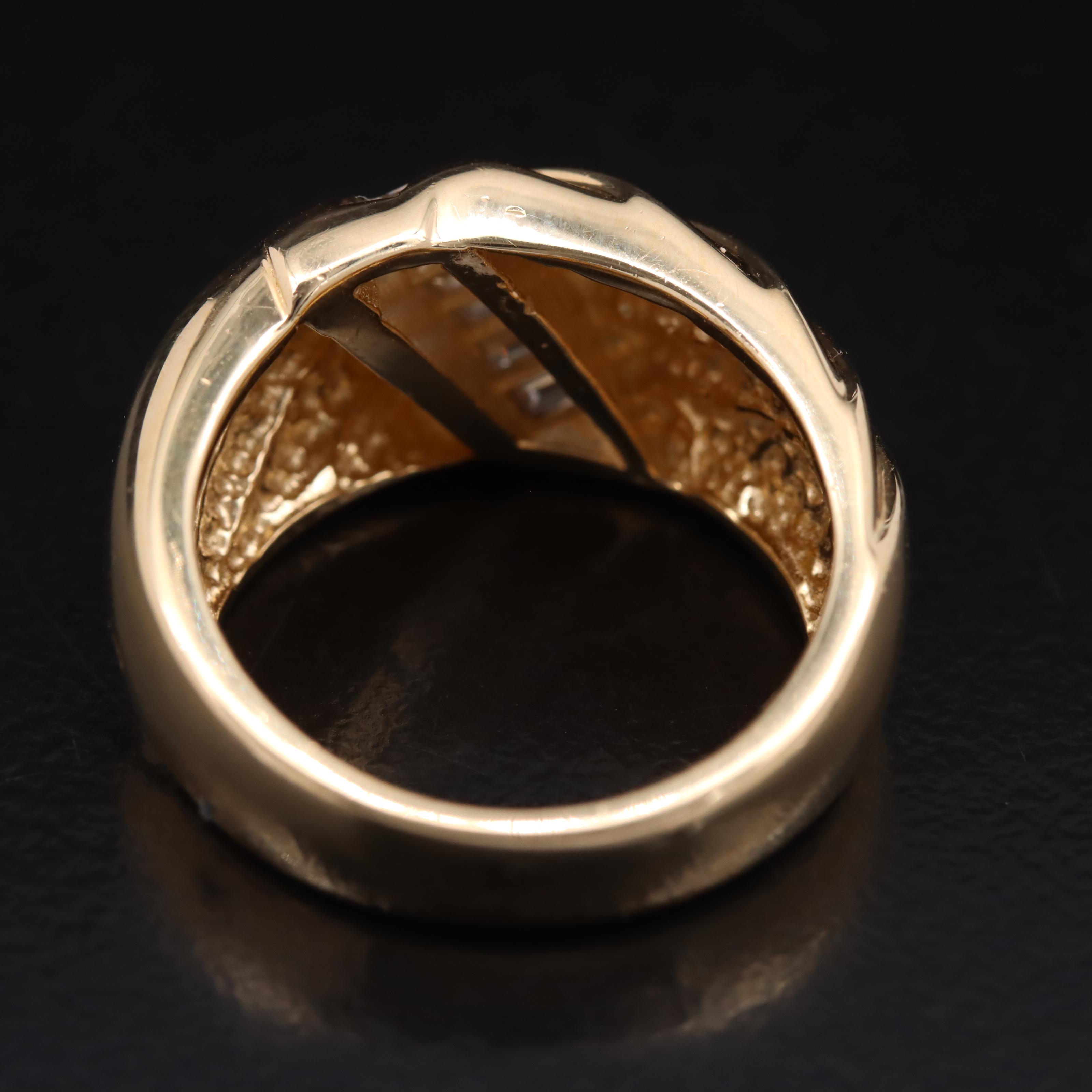 14K 0.32 CTW Diamond Crossover Ring