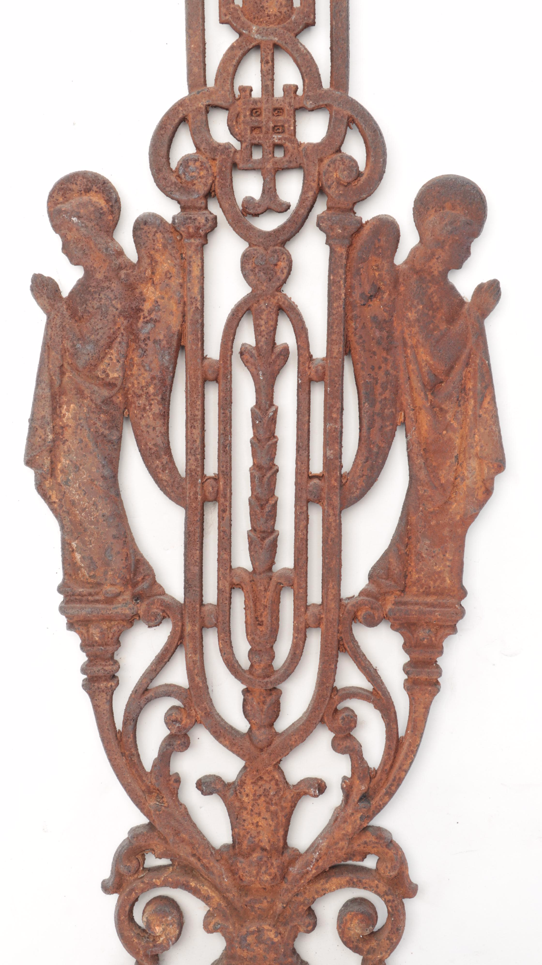 Continental European Renaissance Revival Cast Iron Crucifix