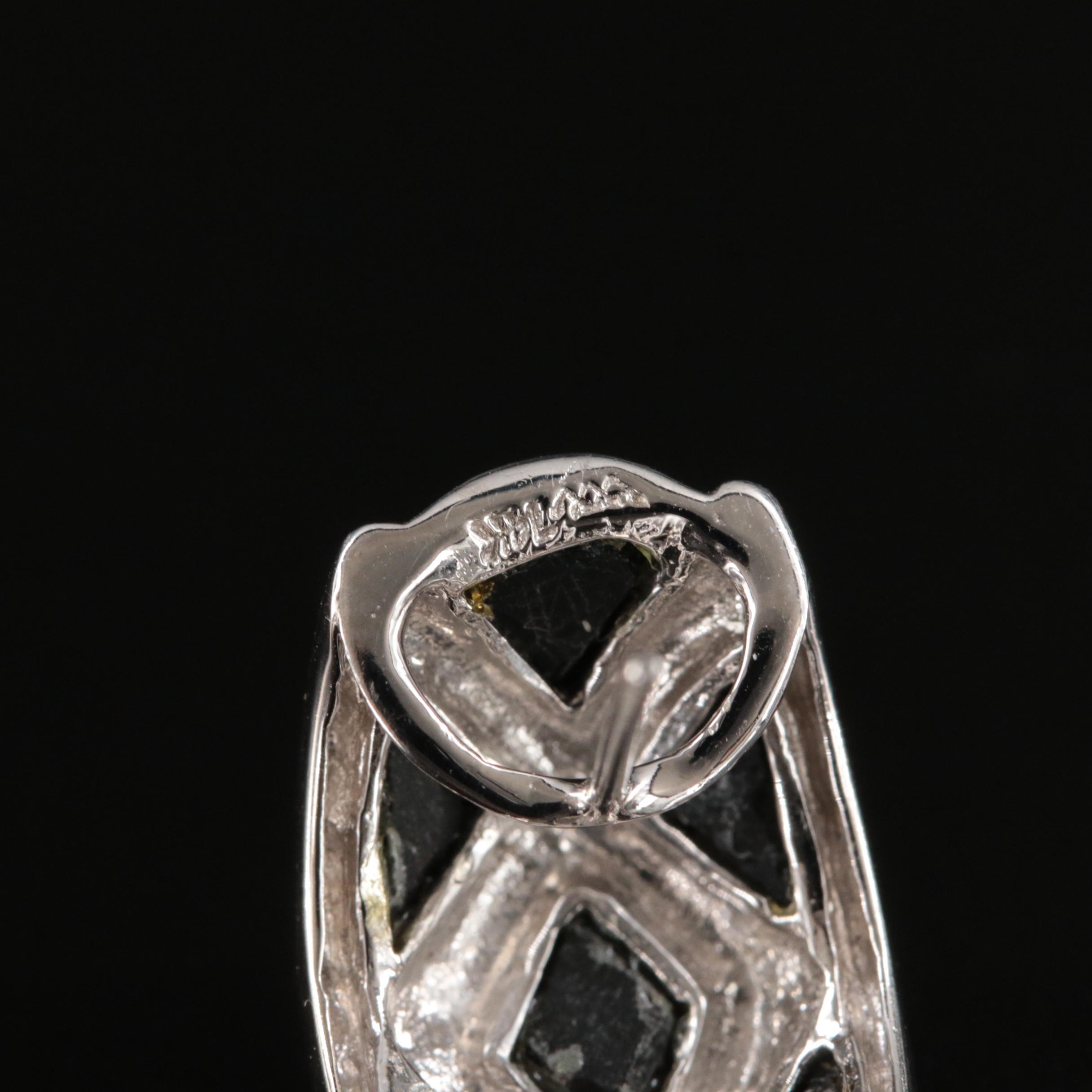 14K Black Onyx and Diamond Half Hoop Earrings