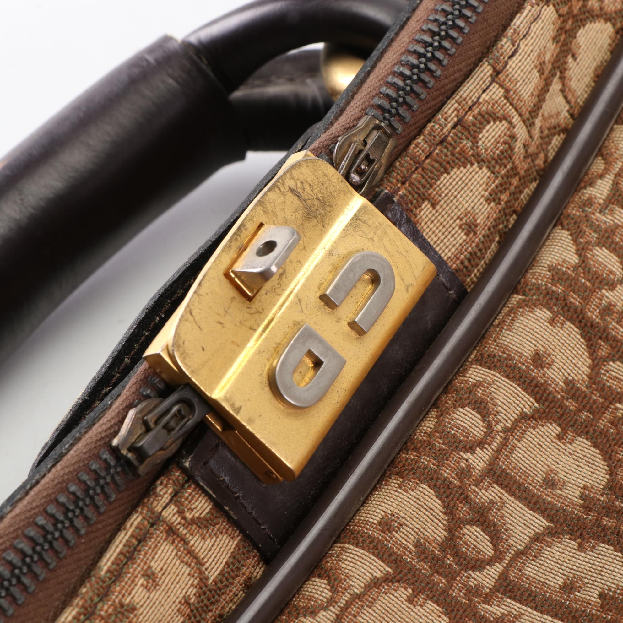 Christian Dior 24" Soft Suitcase in Dior Oblique Canvas and Leather