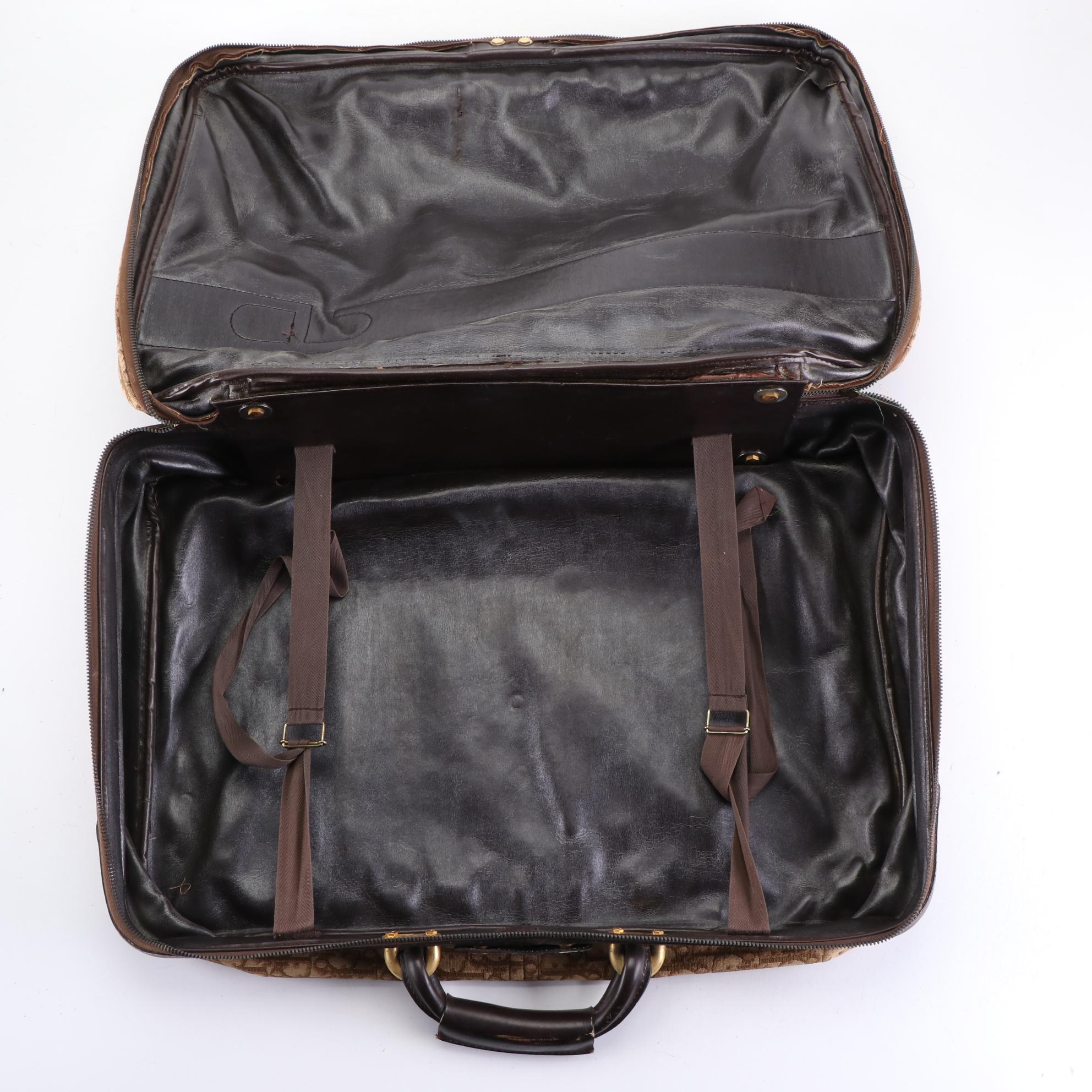 Christian Dior 24" Soft Suitcase in Dior Oblique Canvas and Leather