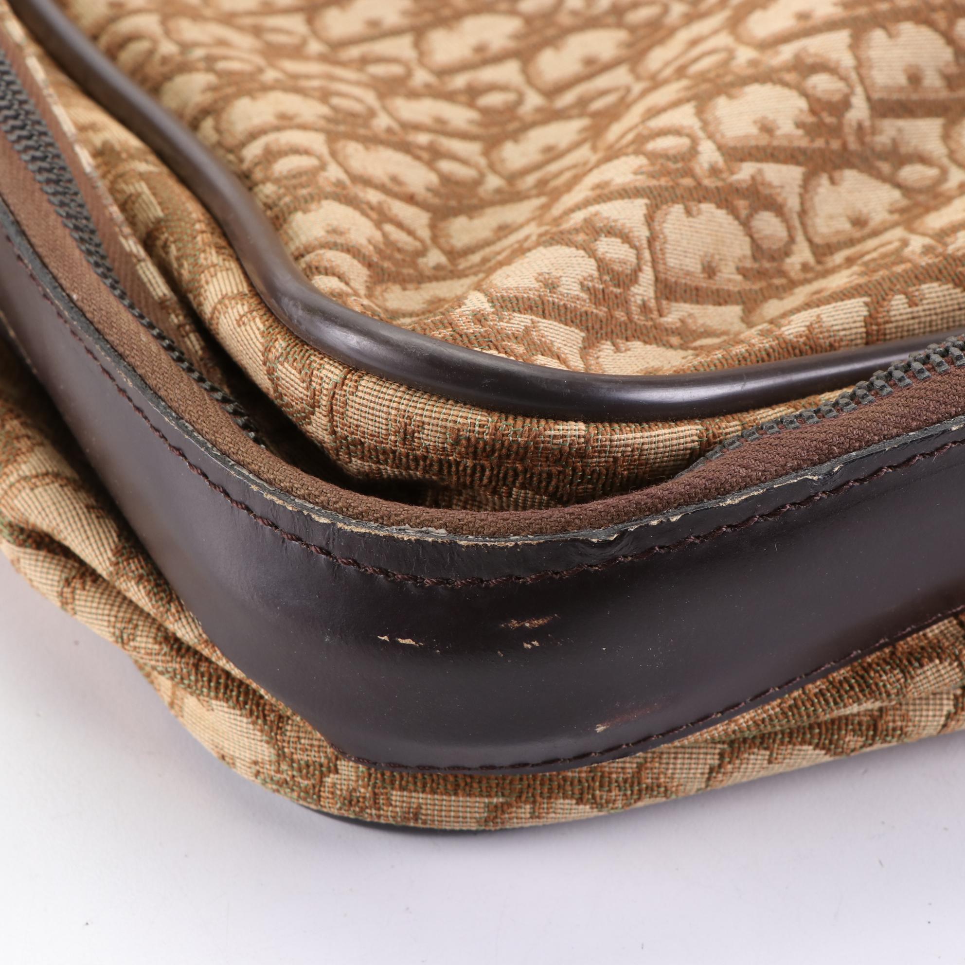 Christian Dior 24" Soft Suitcase in Dior Oblique Canvas and Leather