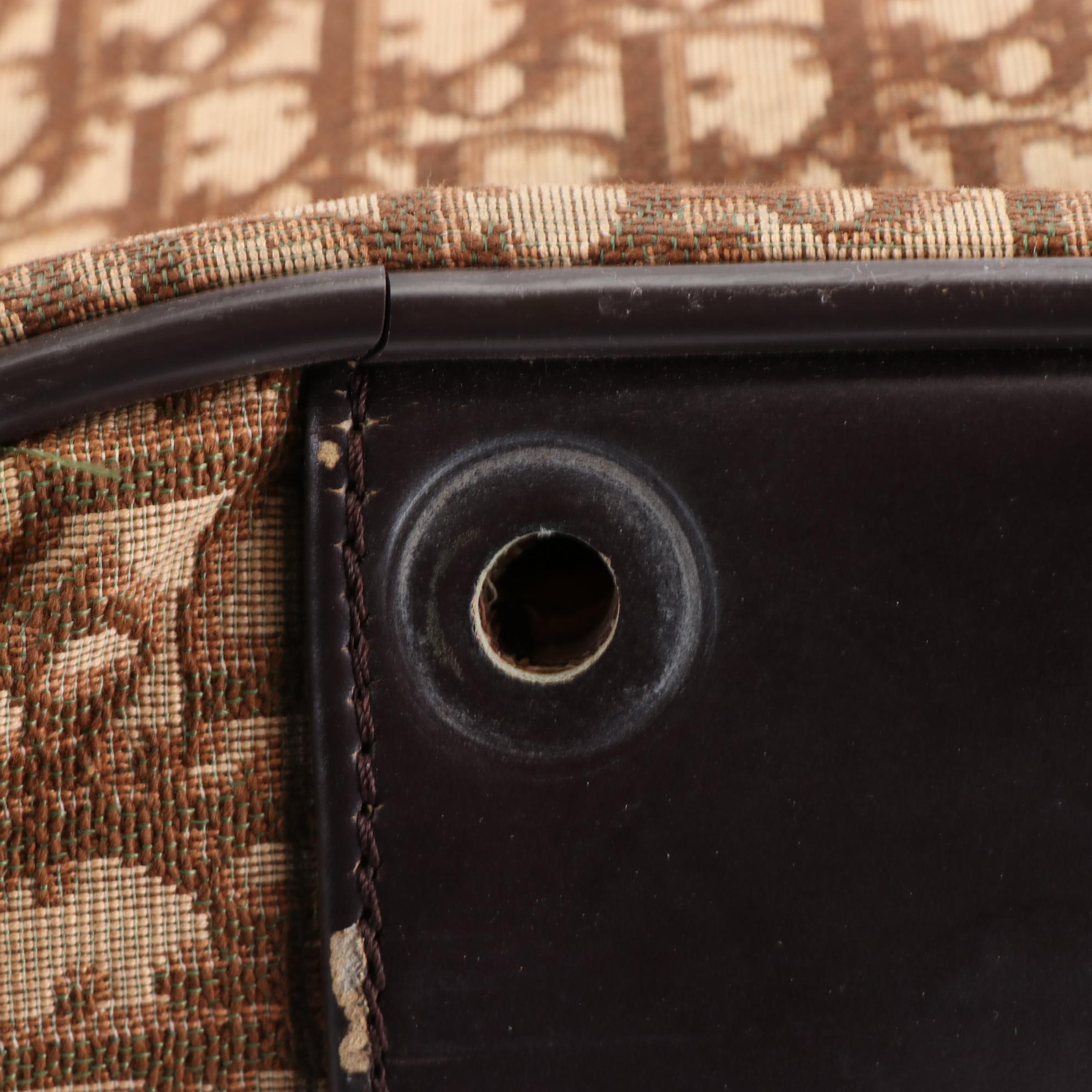 Christian Dior 24" Soft Suitcase in Dior Oblique Canvas and Leather