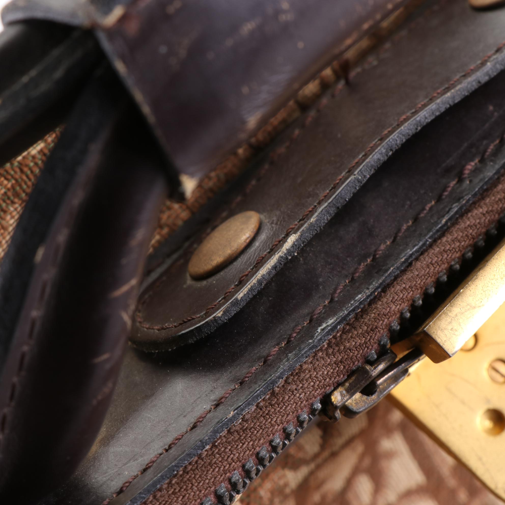 Christian Dior 24" Soft Suitcase in Dior Oblique Canvas and Leather