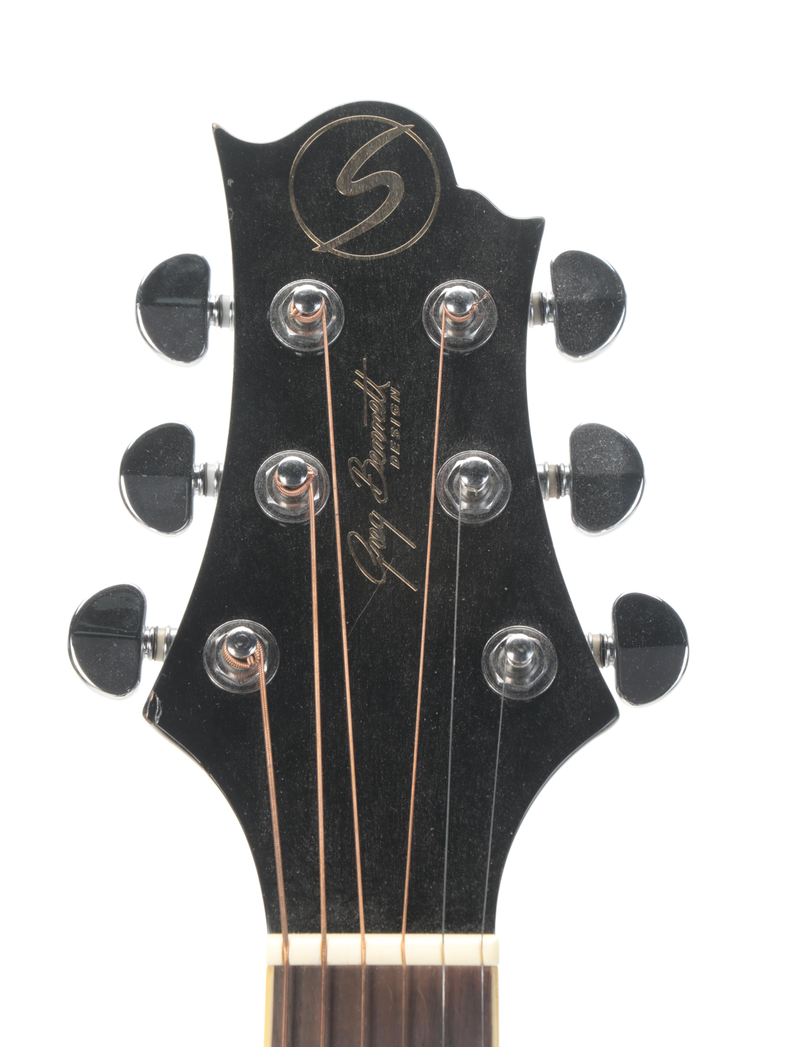 Samick Greg Bennett Parlor Size Acoustic Guitar With Abalone Inlay