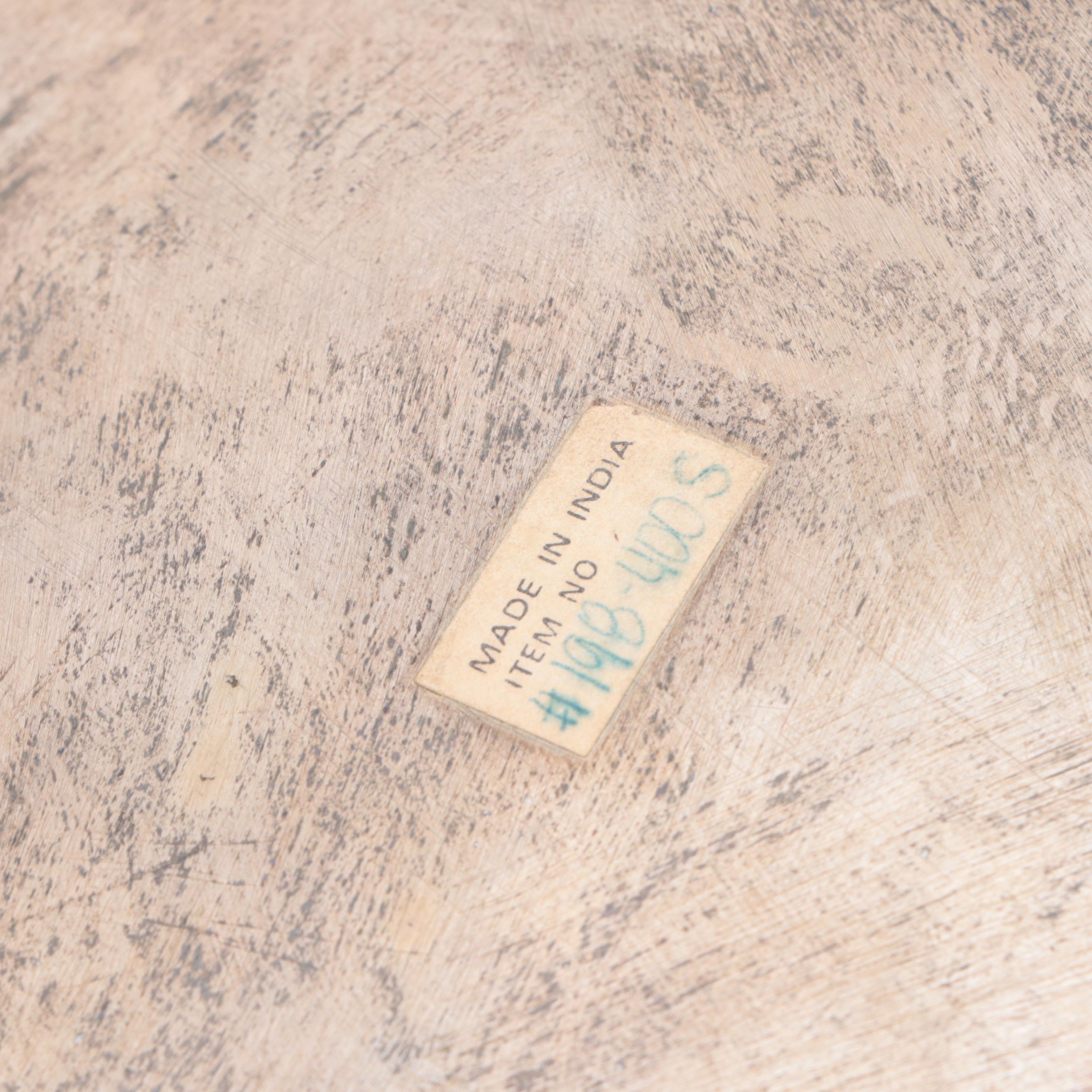 Mottahedeh Brass Rams Head Handled Planter with Other Indian Box and Dish