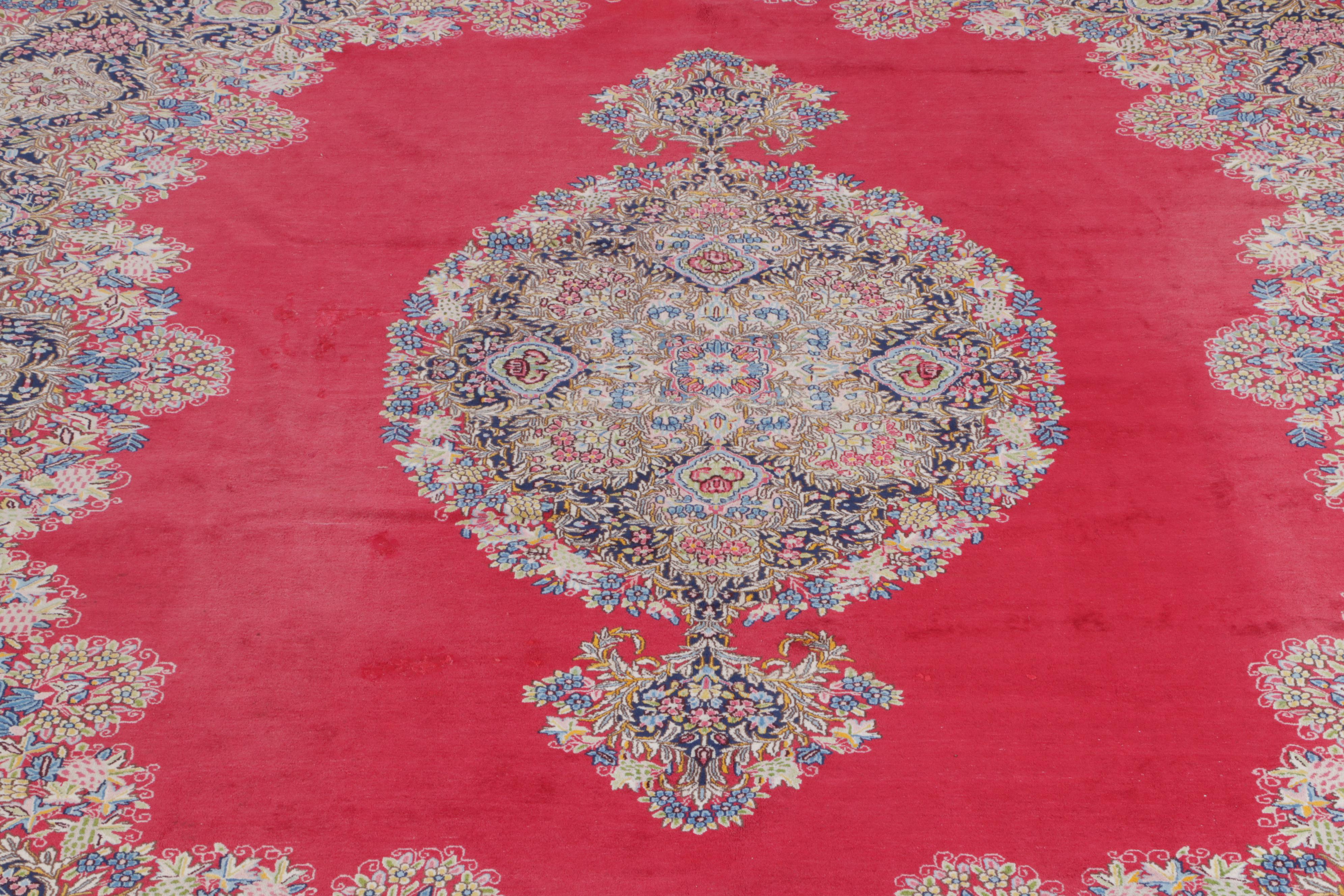 12'8 x 17' Hand-Knotted Indo-Persian Sarouk Style Room Sized Rug