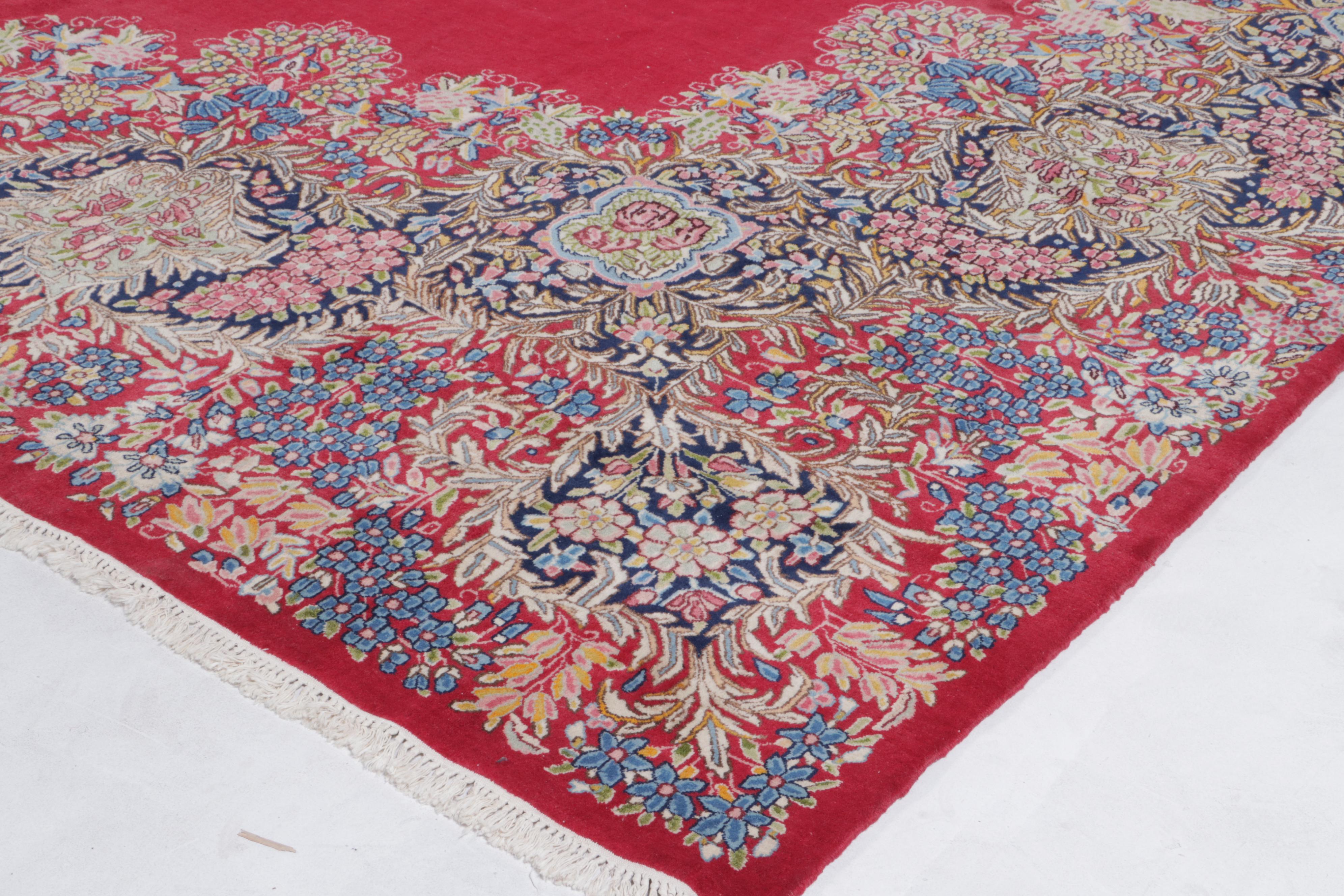 12'8 x 17' Hand-Knotted Indo-Persian Sarouk Style Room Sized Rug