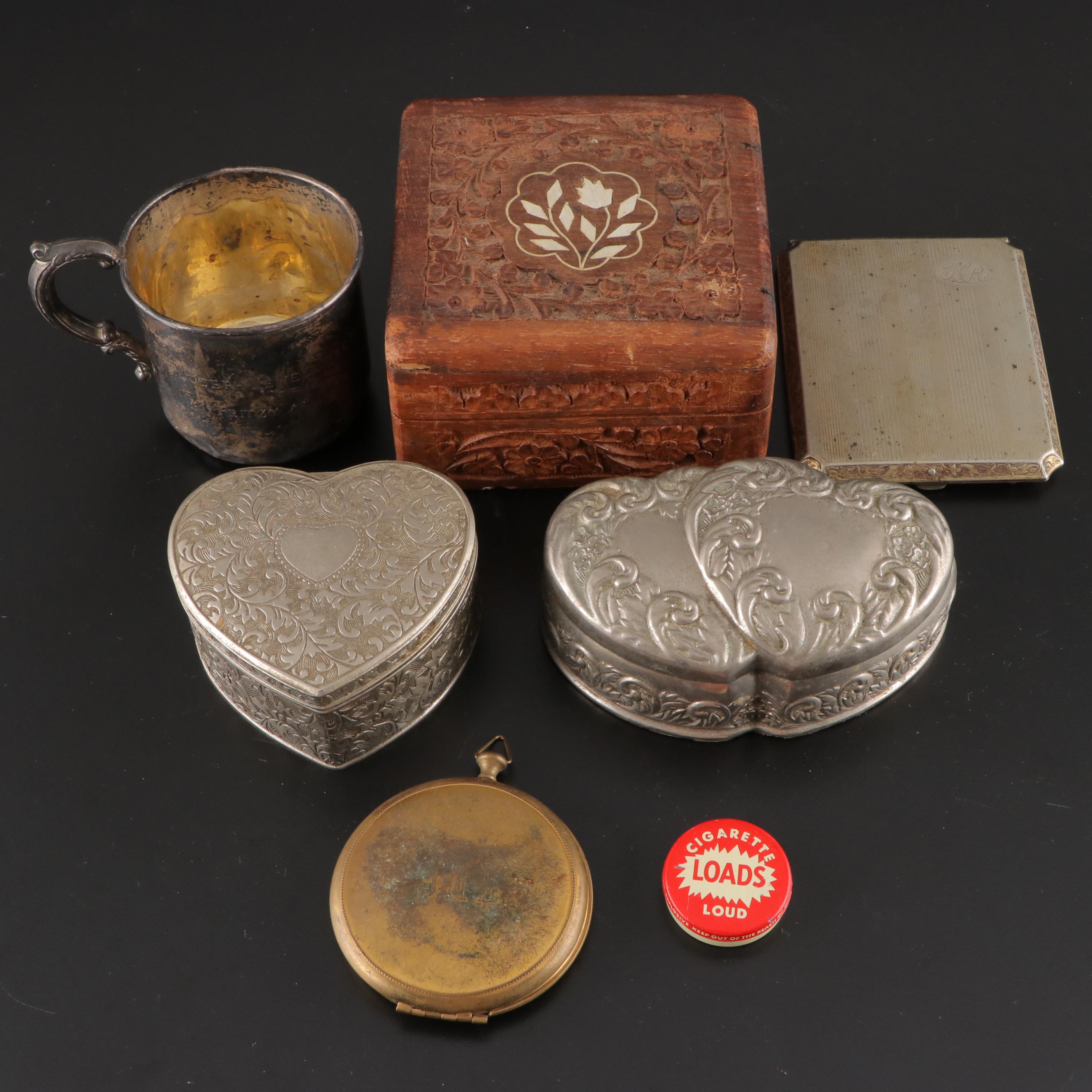 Wolfenden Silver Co. Sterling Silver Child's Mug with Compact and Boxes