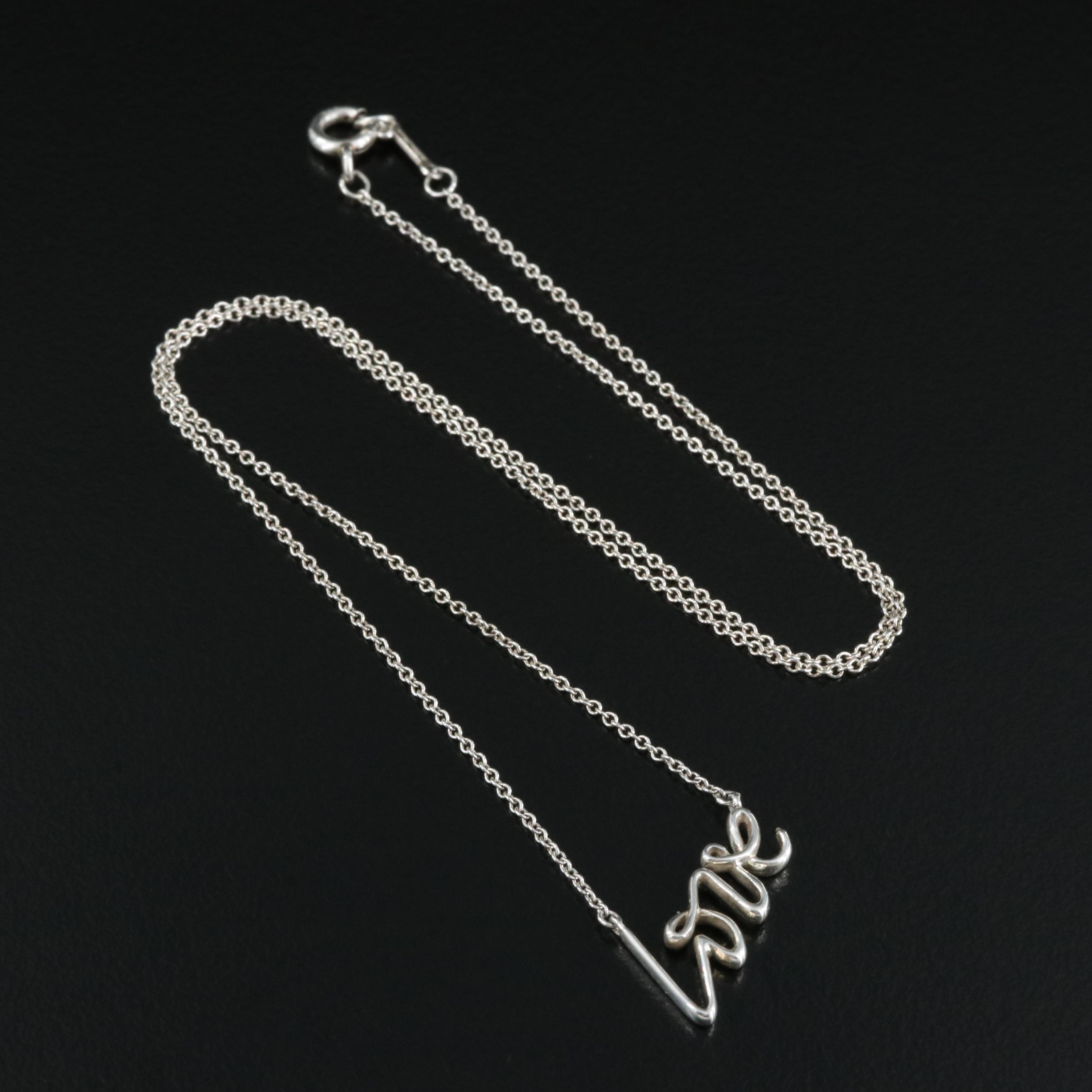 Paloma Picasso for Tiffany & Co. Sterling "Love" Necklace