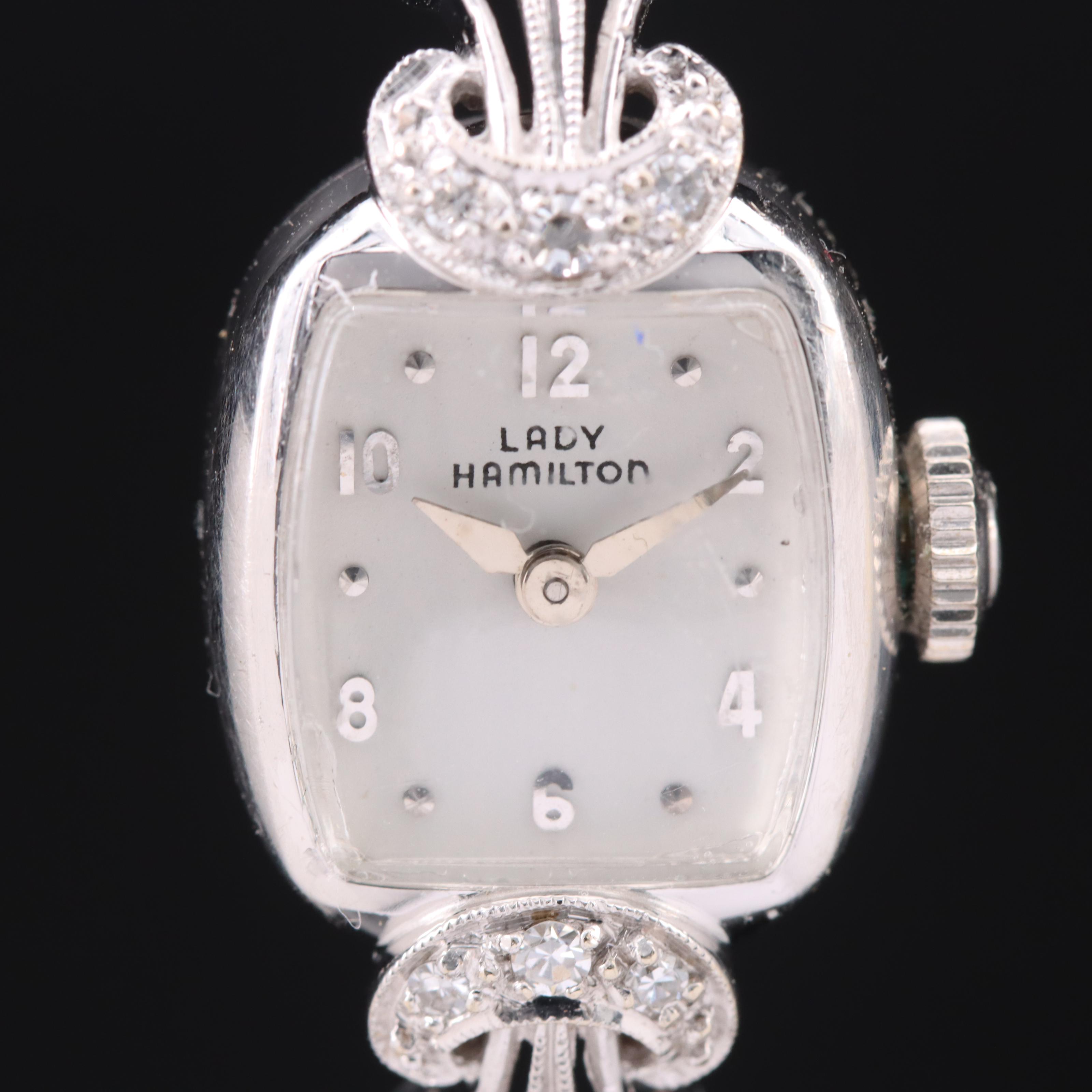 14K Hamilton Diamond Watch