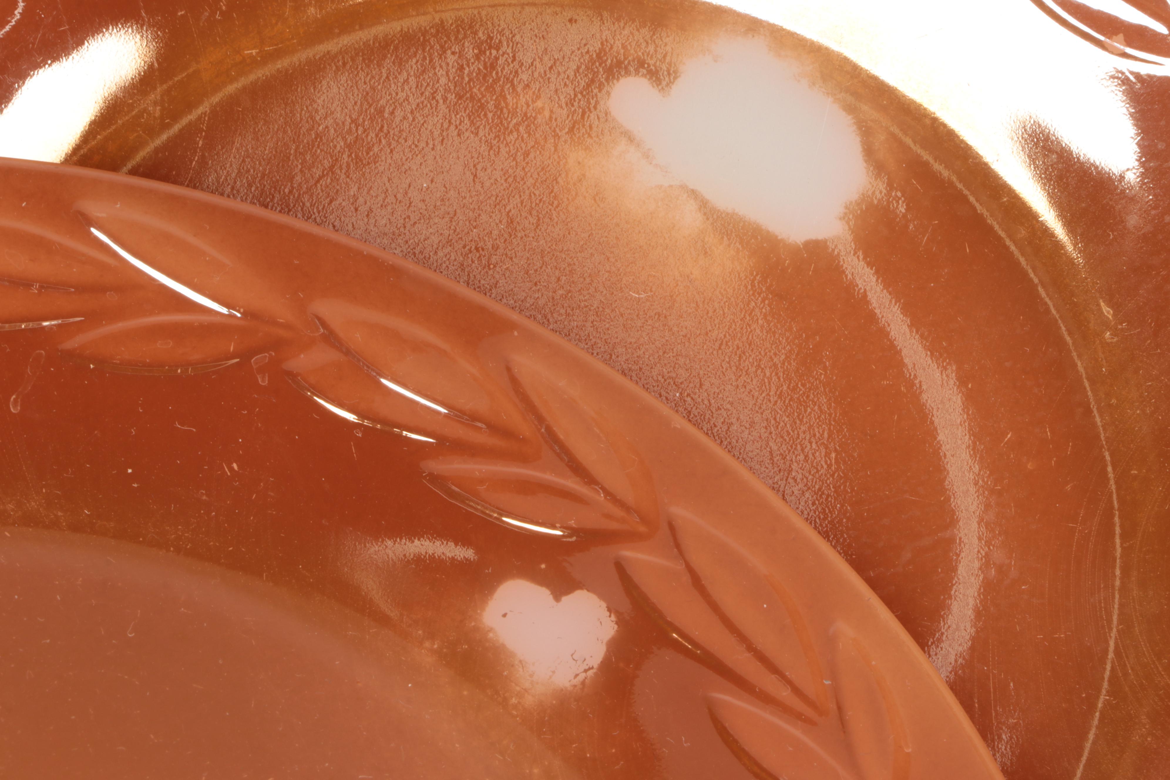 Fire King Peach Luster "Laurel with Other Tableware and Baking Dishes