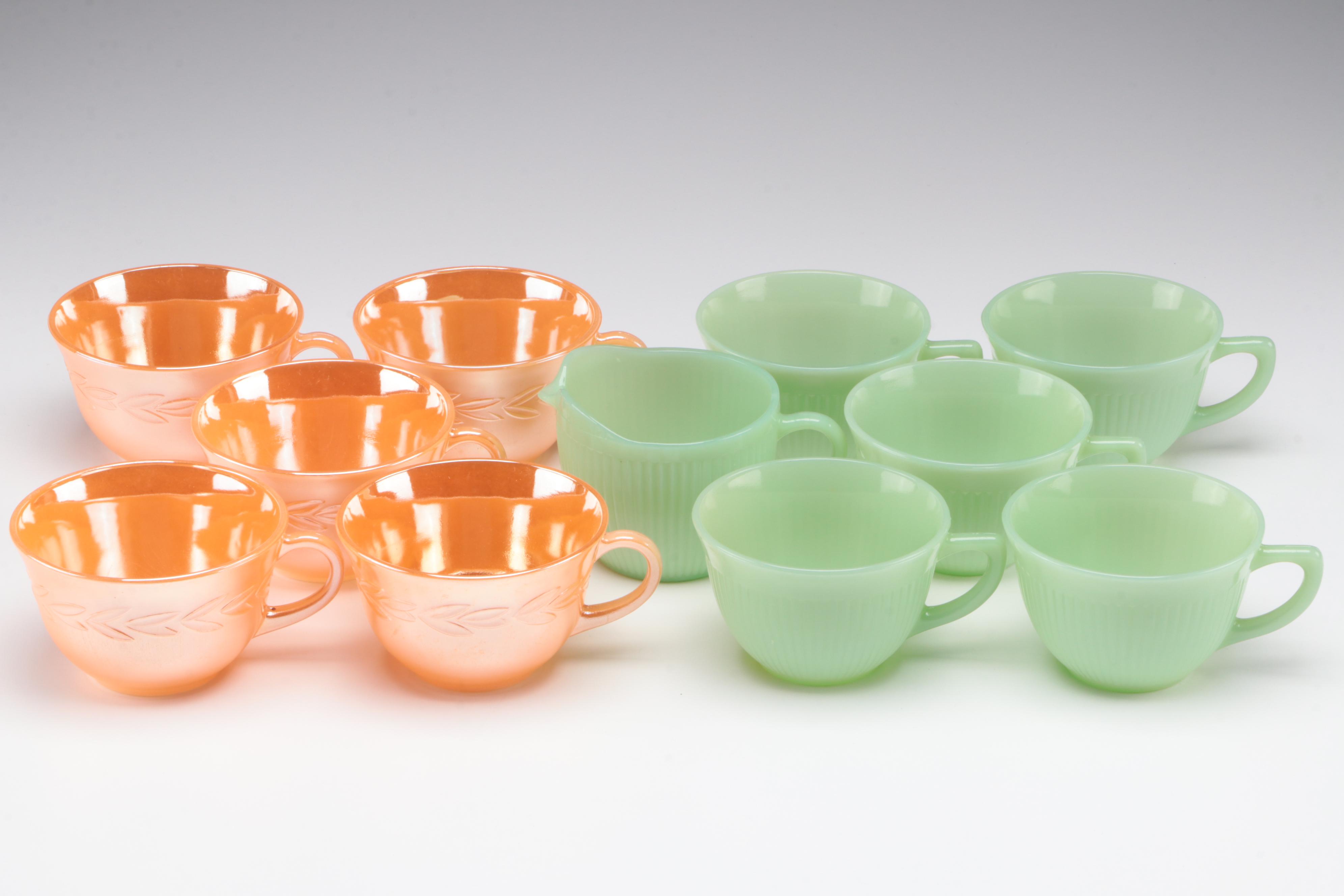 Fire King Peach Luster "Laurel with Other Tableware and Baking Dishes