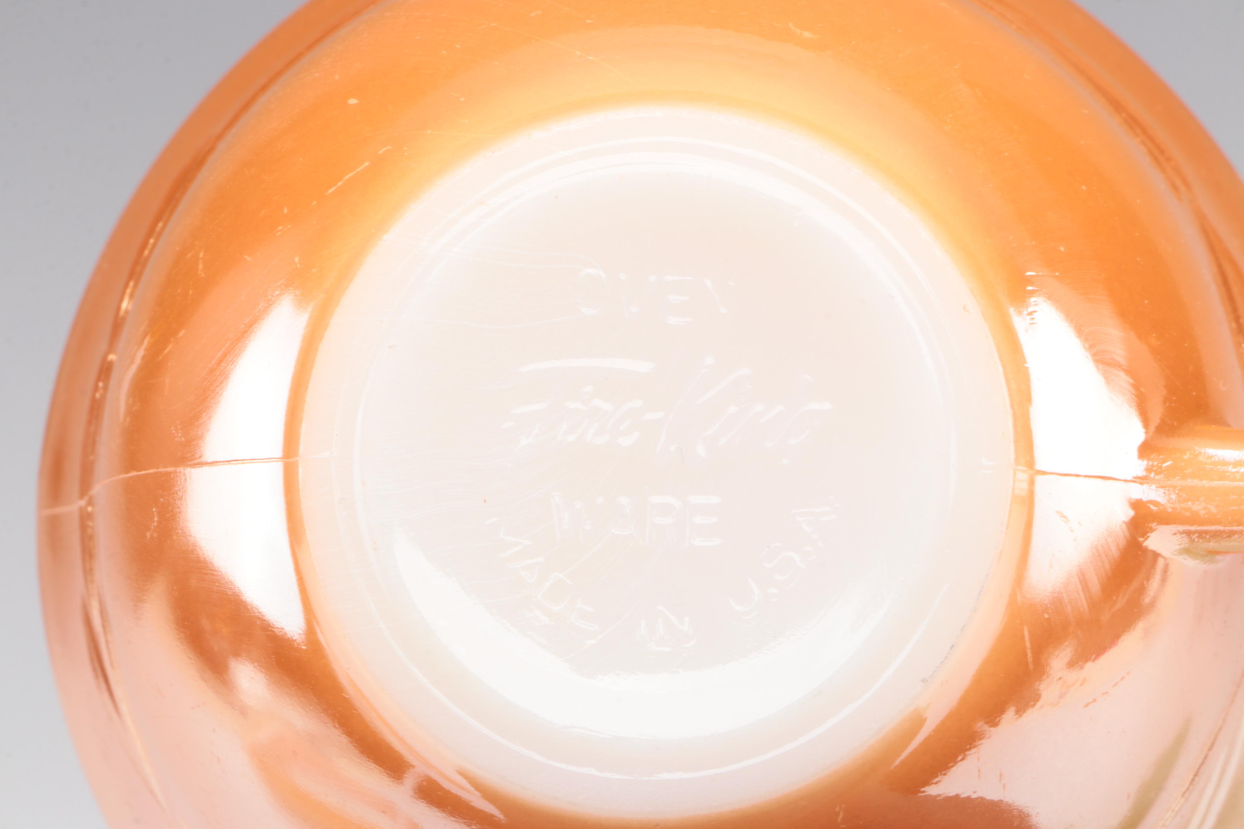 Fire King Peach Luster "Laurel with Other Tableware and Baking Dishes