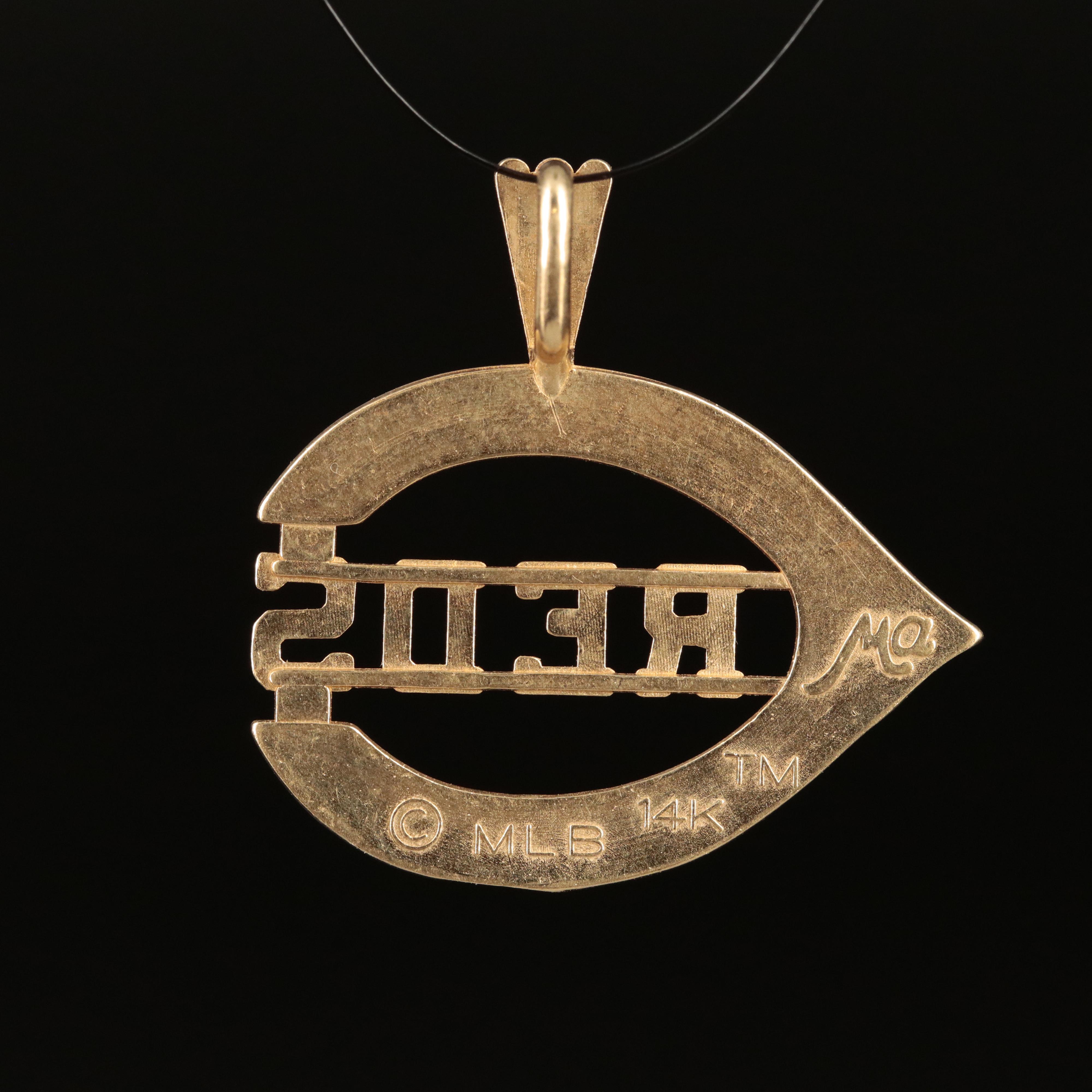 14K Cincinnati Reds Pendant