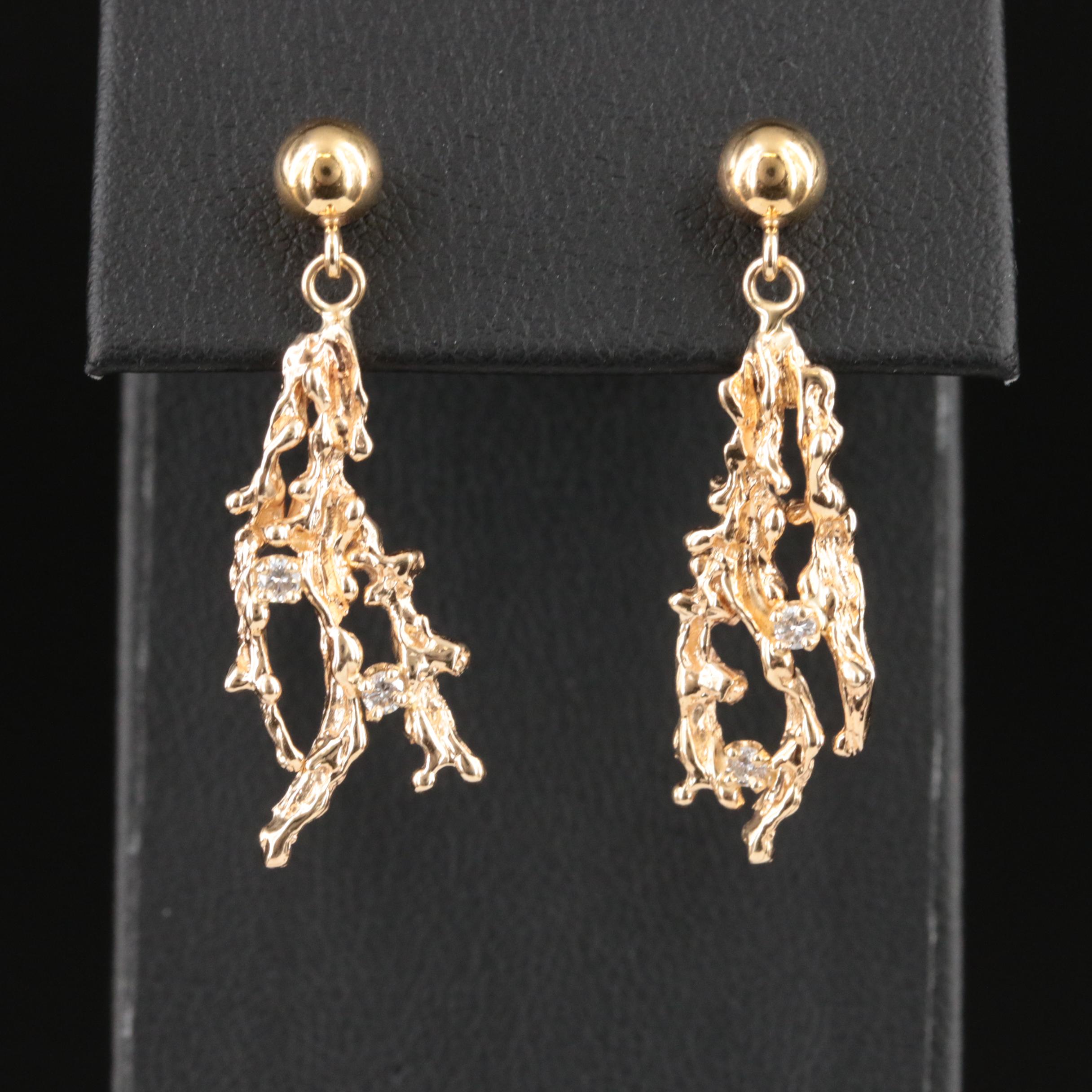 14K 0.10 CTW Diamond Earrings