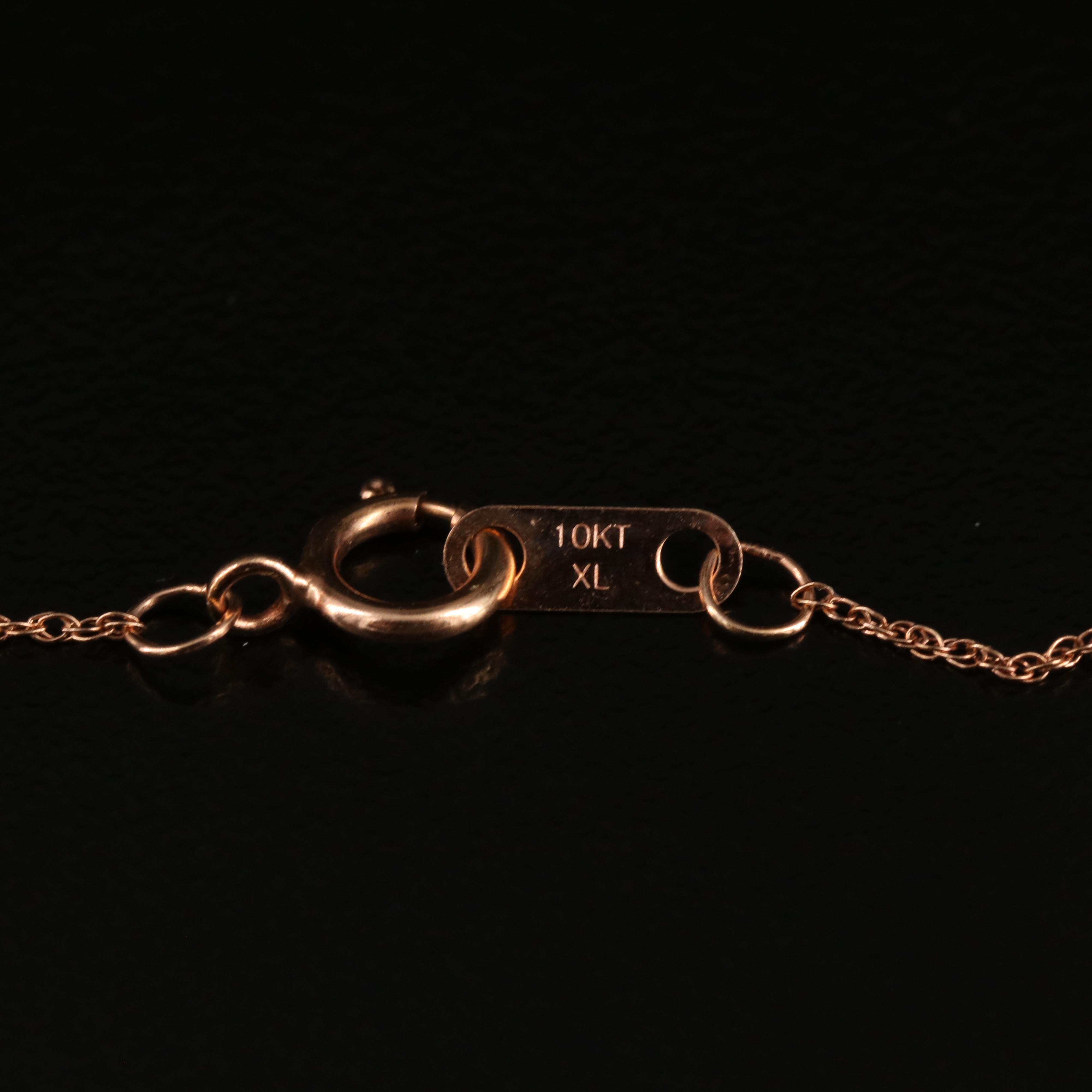 10K Rose Gold 0.34 CTW Diamond Heart Pendant Necklace