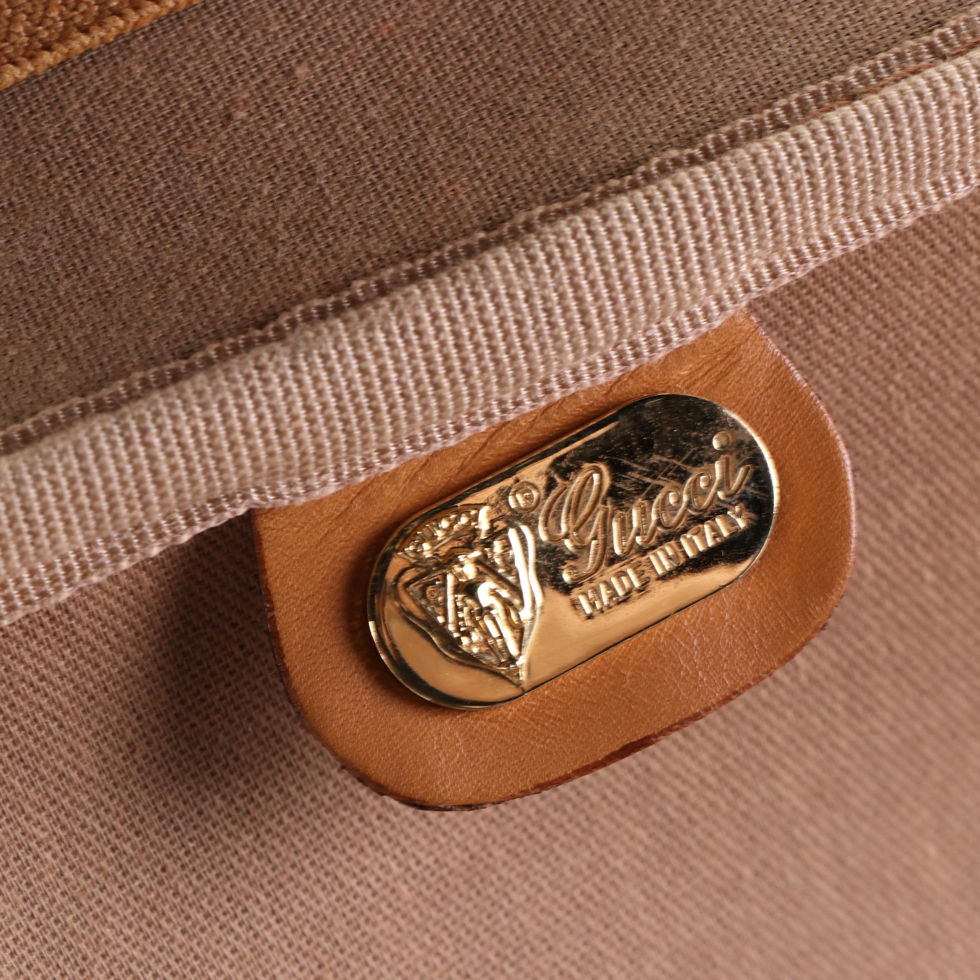 Gucci 75cm Soft Suitcase in Micro GG Supreme Canvas and Leather