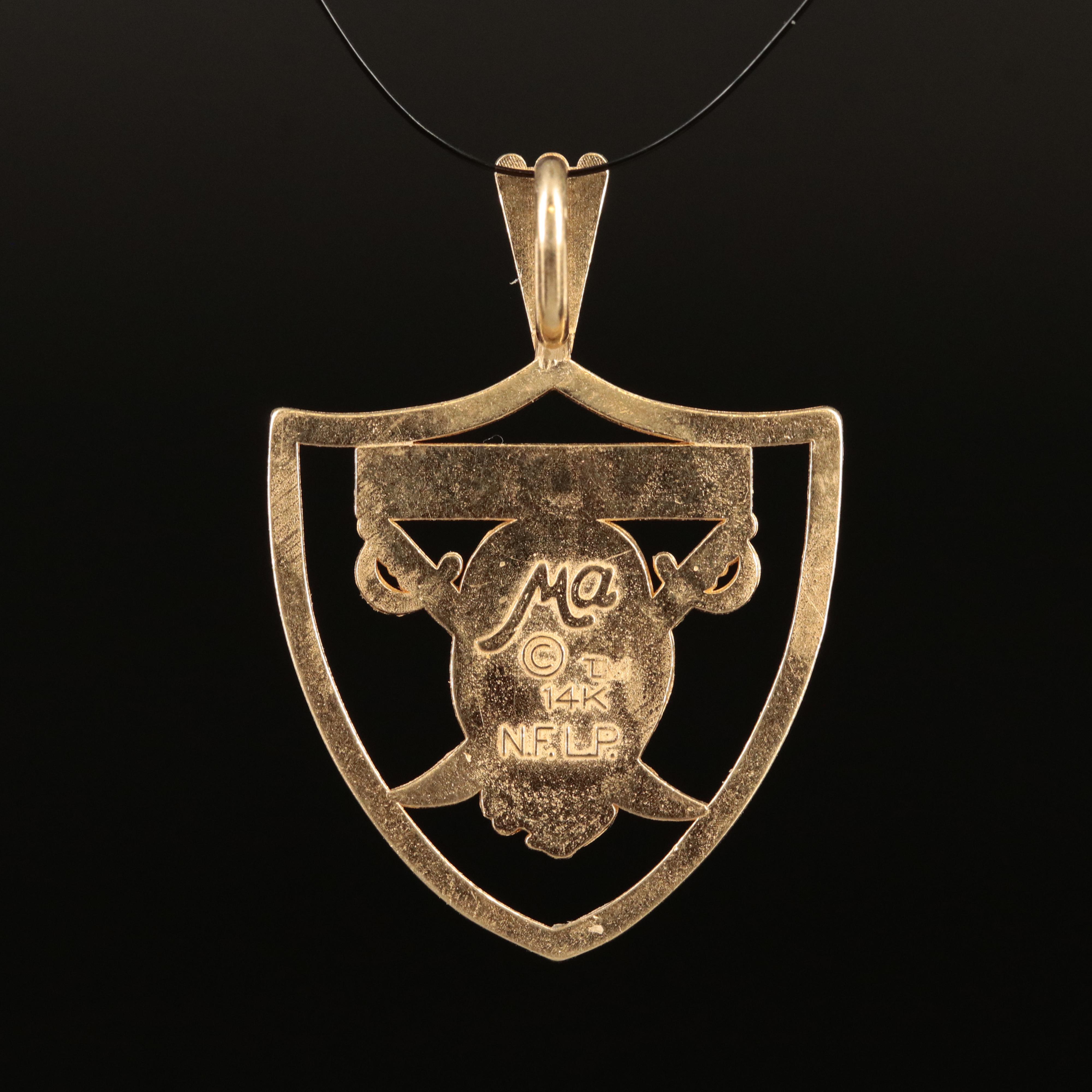 14K Raiders Pendant