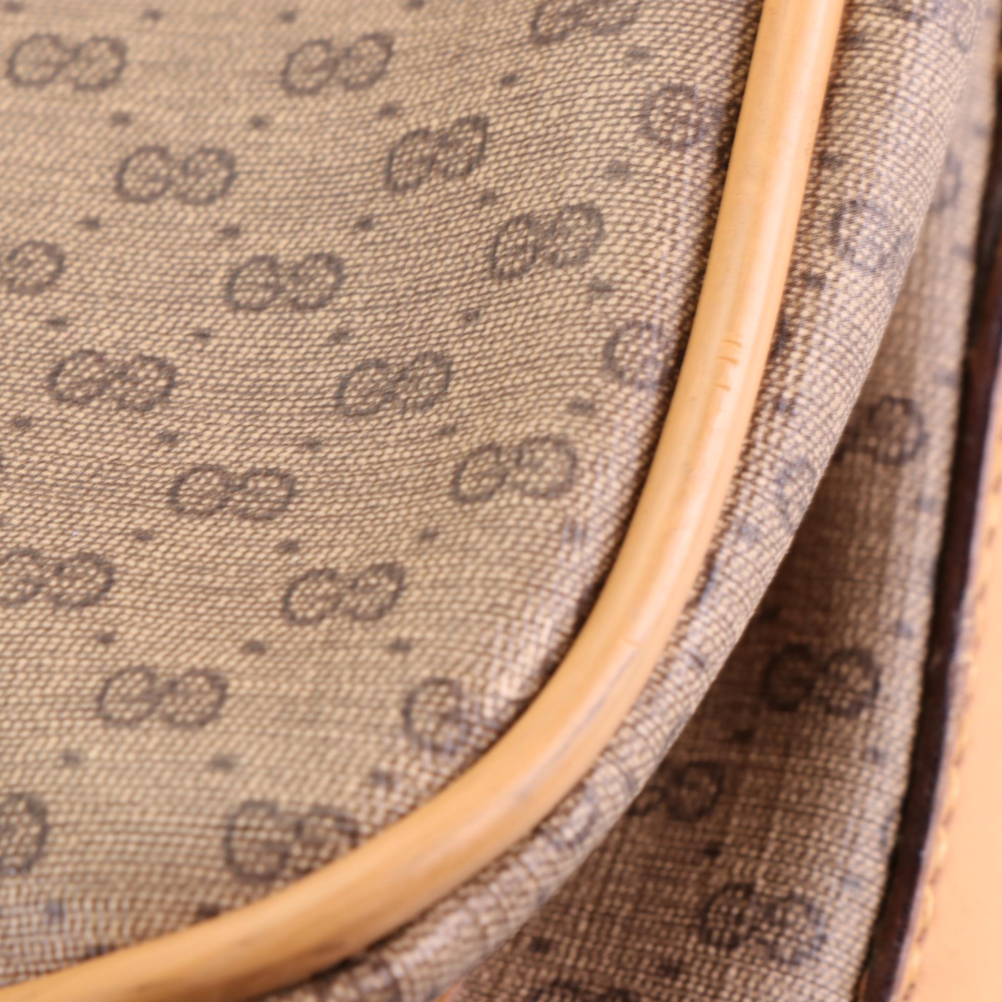 Gucci 75cm Soft Suitcase in Micro GG Supreme Canvas and Leather