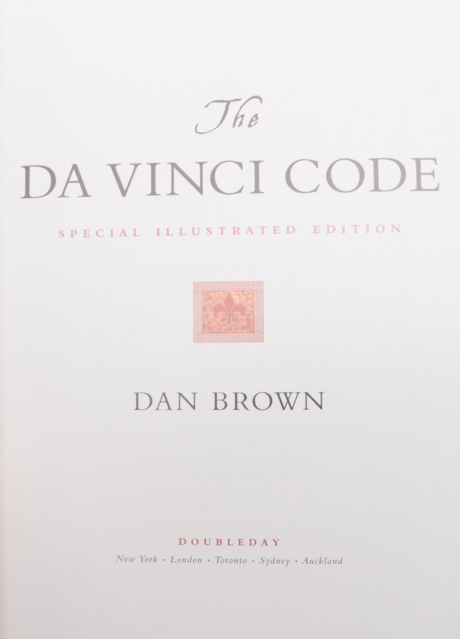 First Illustrated Edition "The Da Vinci Code" by Dan Brown, 2004
