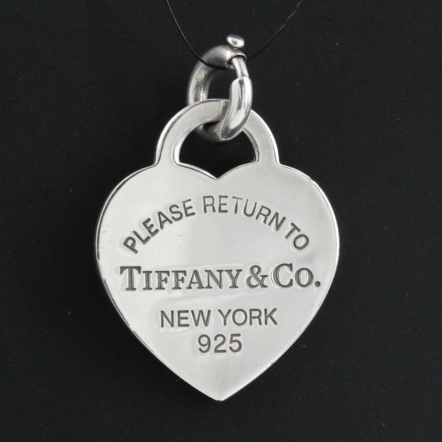 Tiffany & Co. Sterling "Return to Tiffany" Heart Tag Enhancer Pendant