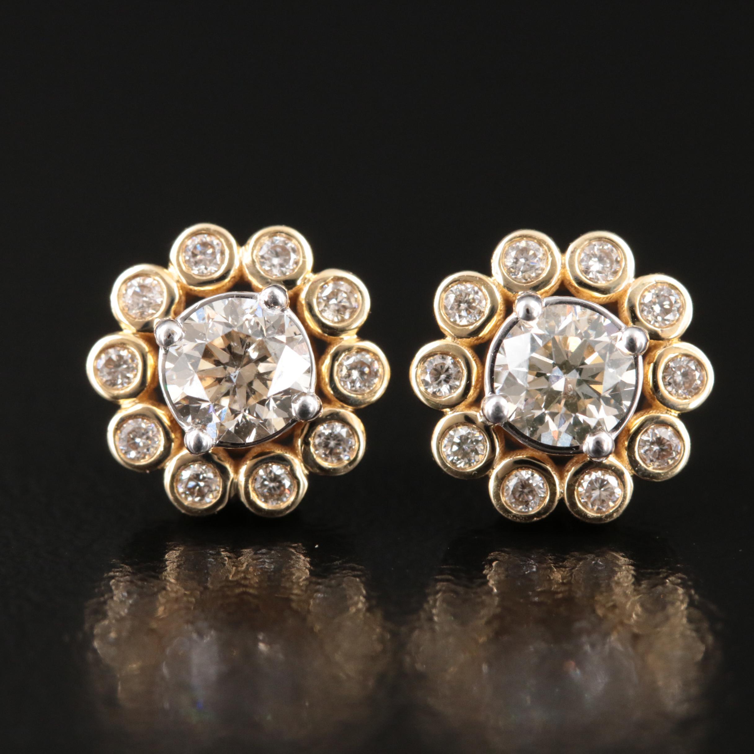 14K 1.02 CTW Diamond Stud Earrings